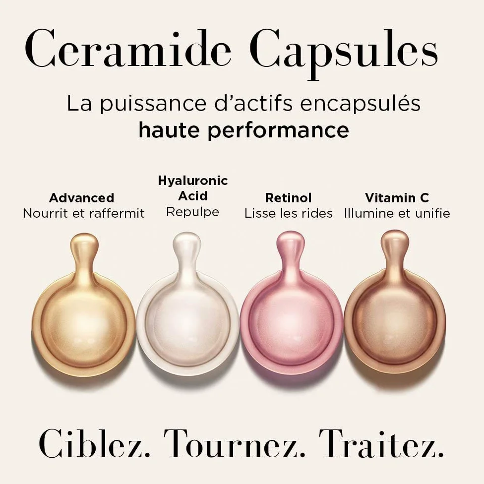 Elizabeth Arden - Zaawansowane Ceramide Kapsułki Duo Twarz i Oczy - Młodzieżowe rozwiązania renowacyjne - Potrójny efekt przeciwstarzeniowy