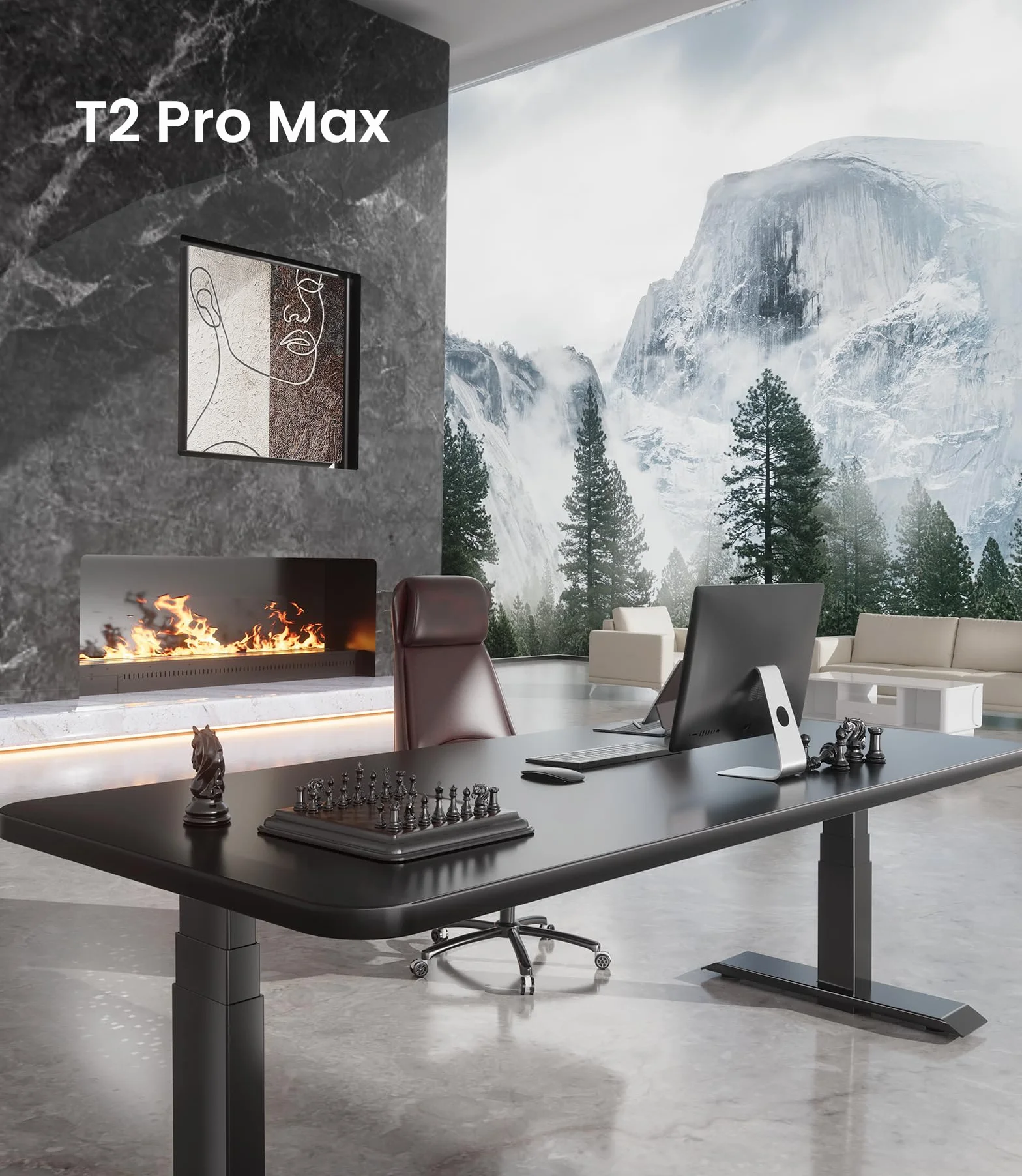 MAIDeSITe T2 Pro Max stelaż biurka z regulacją wysokości 135 cm 160 kg podwójny silnik Piano-Master