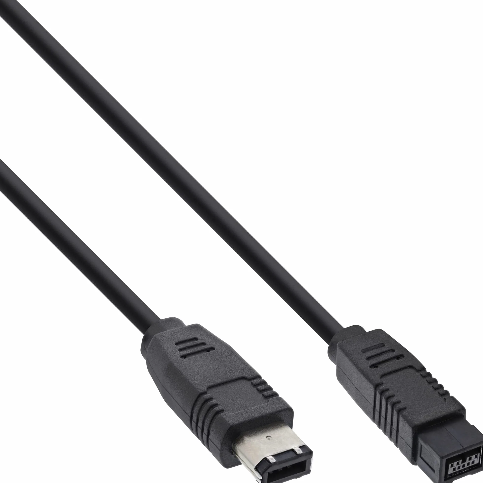 InLine 36903 FireWire kabel, IEEE1394 wtyczka 6-pinowa do wtyczki 9-stykowej, czarna, 3 m