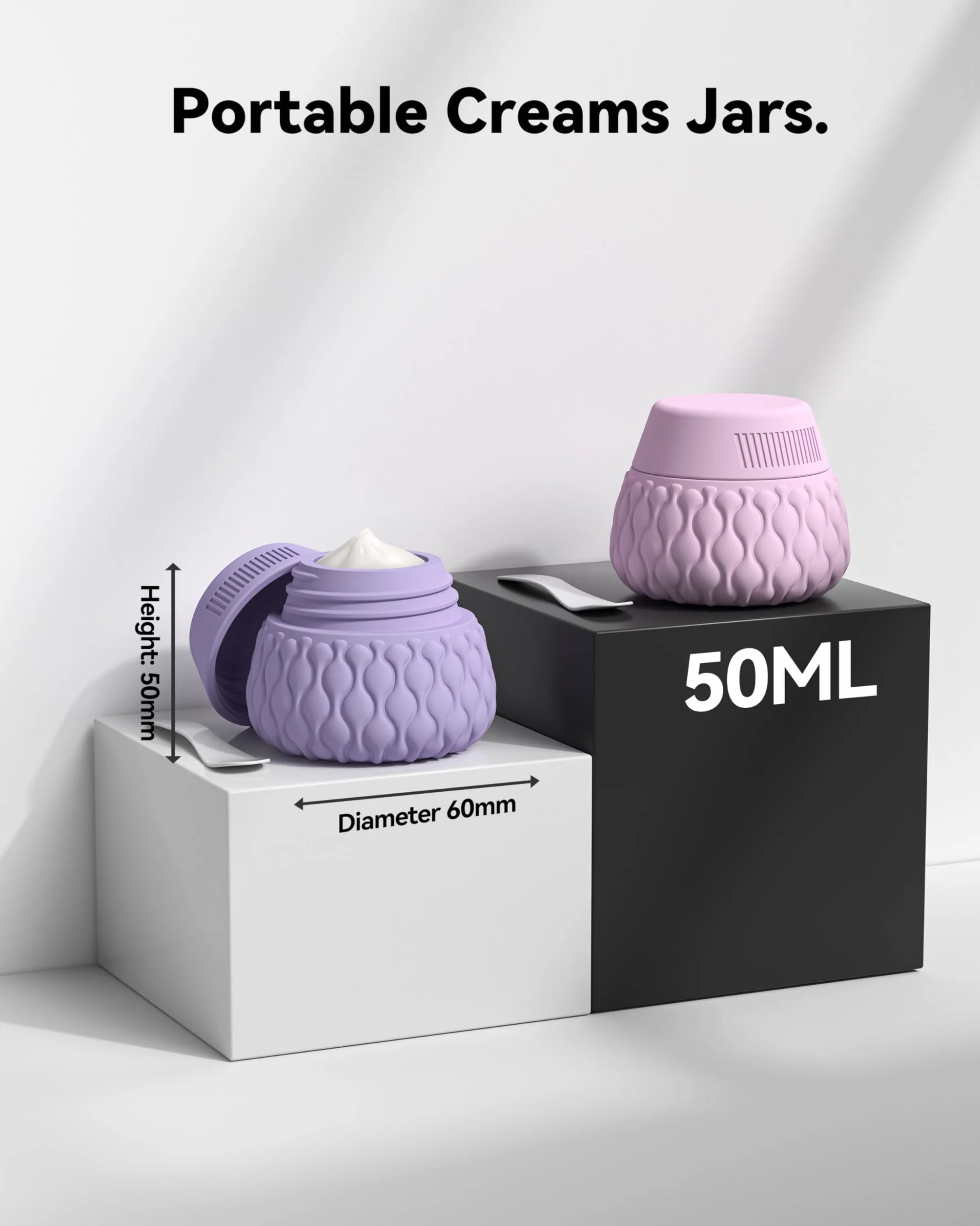 8 Sztuk Podróży Silikonowe, 100ml/50ml Butelki Podróżne na Przybory Toaletowe, Szczelne Pojemniki Podróżne z Możliwością Wielokrotnego Napełniania na Szampon, Balsam, Kremy, Kosmetyki