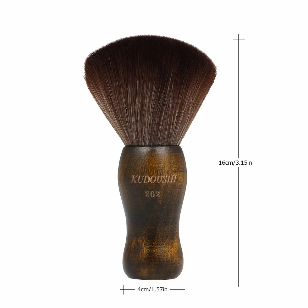Szczotka do czyszczenia szyi KUDOUSHI szczotka do strzyżenia włosów fryzjer naturalne włókno drewniany uchwyt szczotka do włosów salon