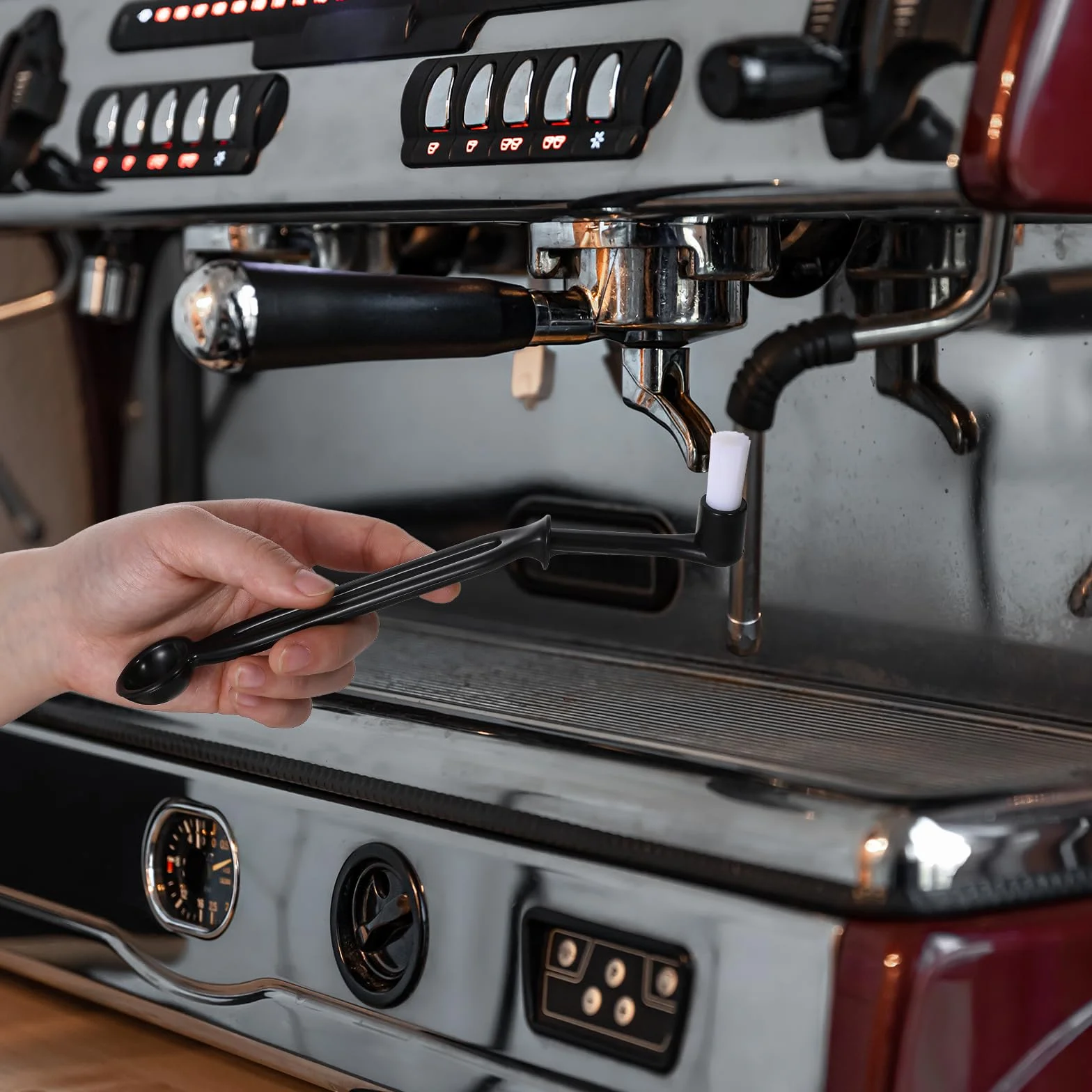 2 sztuki narzędzi do czyszczenia kawy, szczotka do kawy, pędzel barista pędzel do ekspresu do espresso, szczotka do czyszczenia, mała szczotka do czyszczenia ekspresu do kawy, młynek do kawy