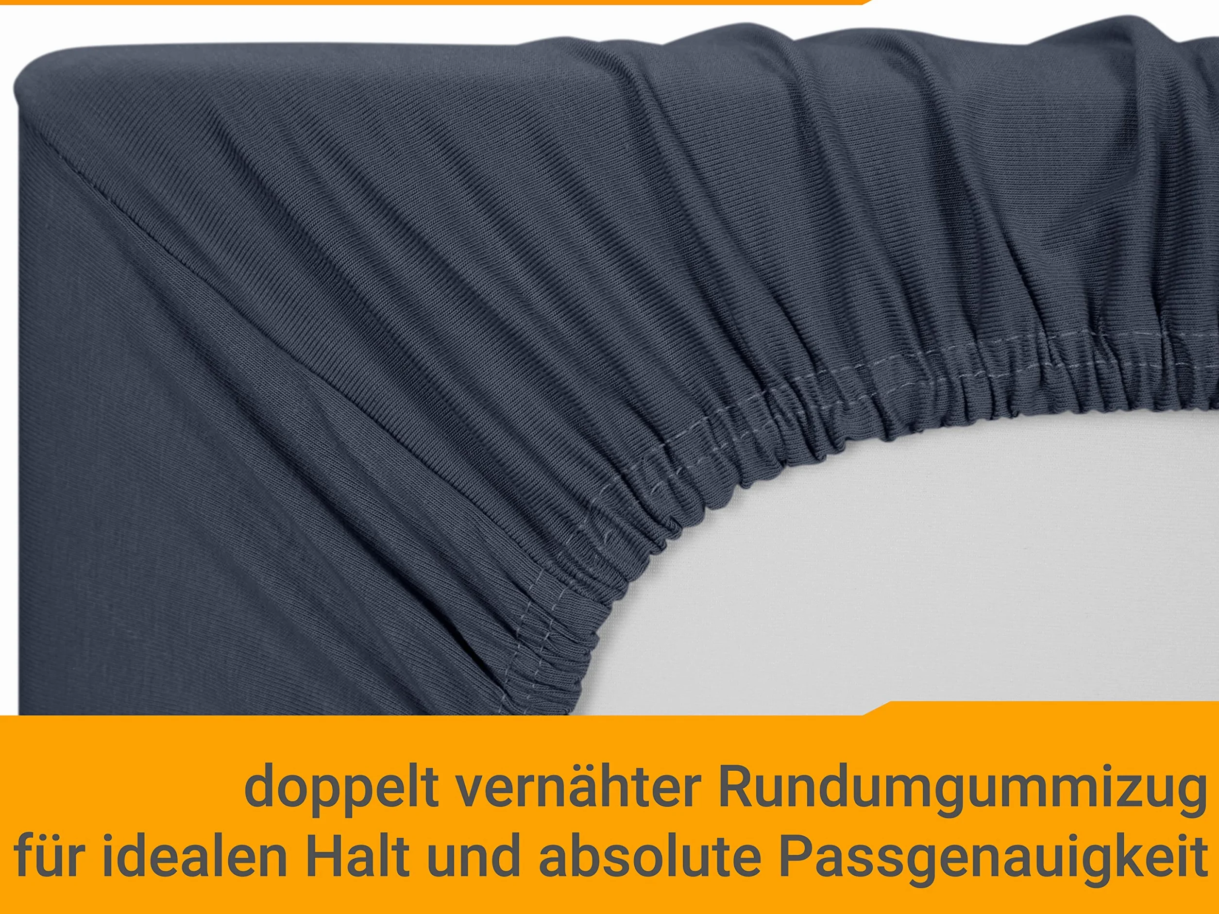 Zestaw 2 poszewek na poduszki zdrowotne z gumką 30-50 x 45-65 cm antracytowe
