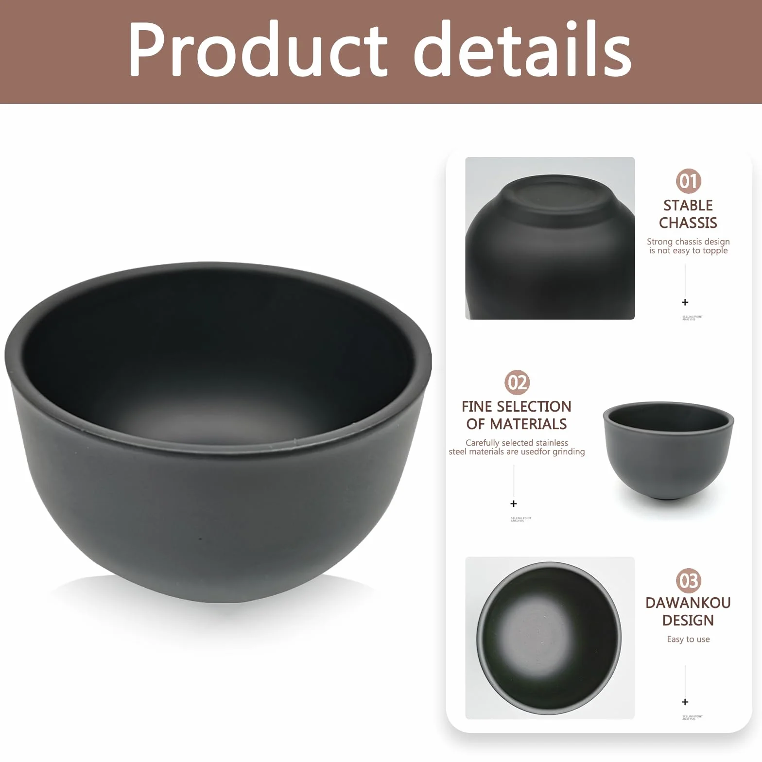 UEPOA Miseczka do golenia, mydelniczka do golenia Shaving Bowl z pędzlem do golenia, do golenia na mokro mężczyzn