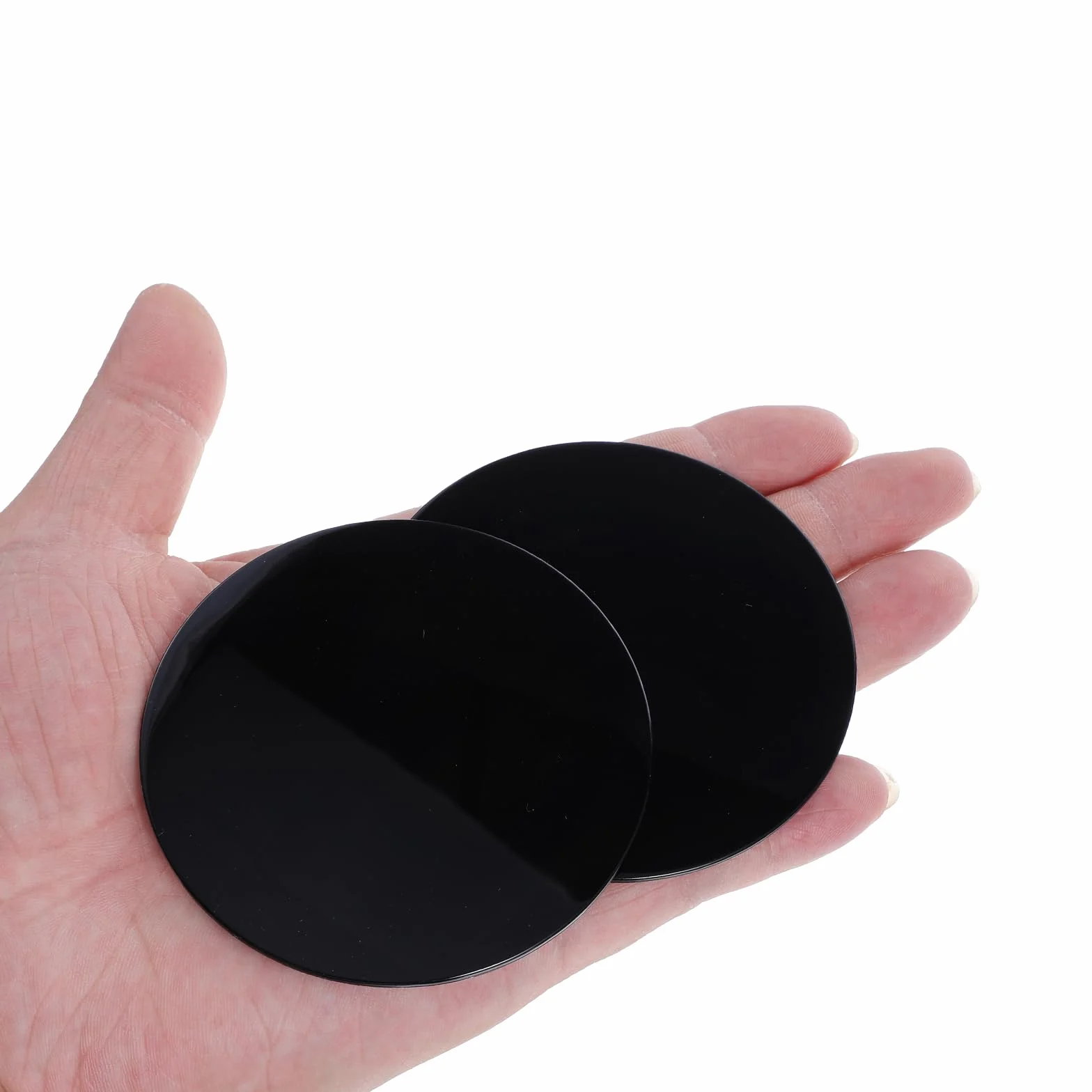TIESOME 3 sztuki 80 mm samoprzylepnych płytek mocujących do deski rozdzielczej, czarne samoprzylepne podkładki zastępcze okrągłe samoprzylepne uchwyty przyssawkowe klej uniwersalny przyssawka
