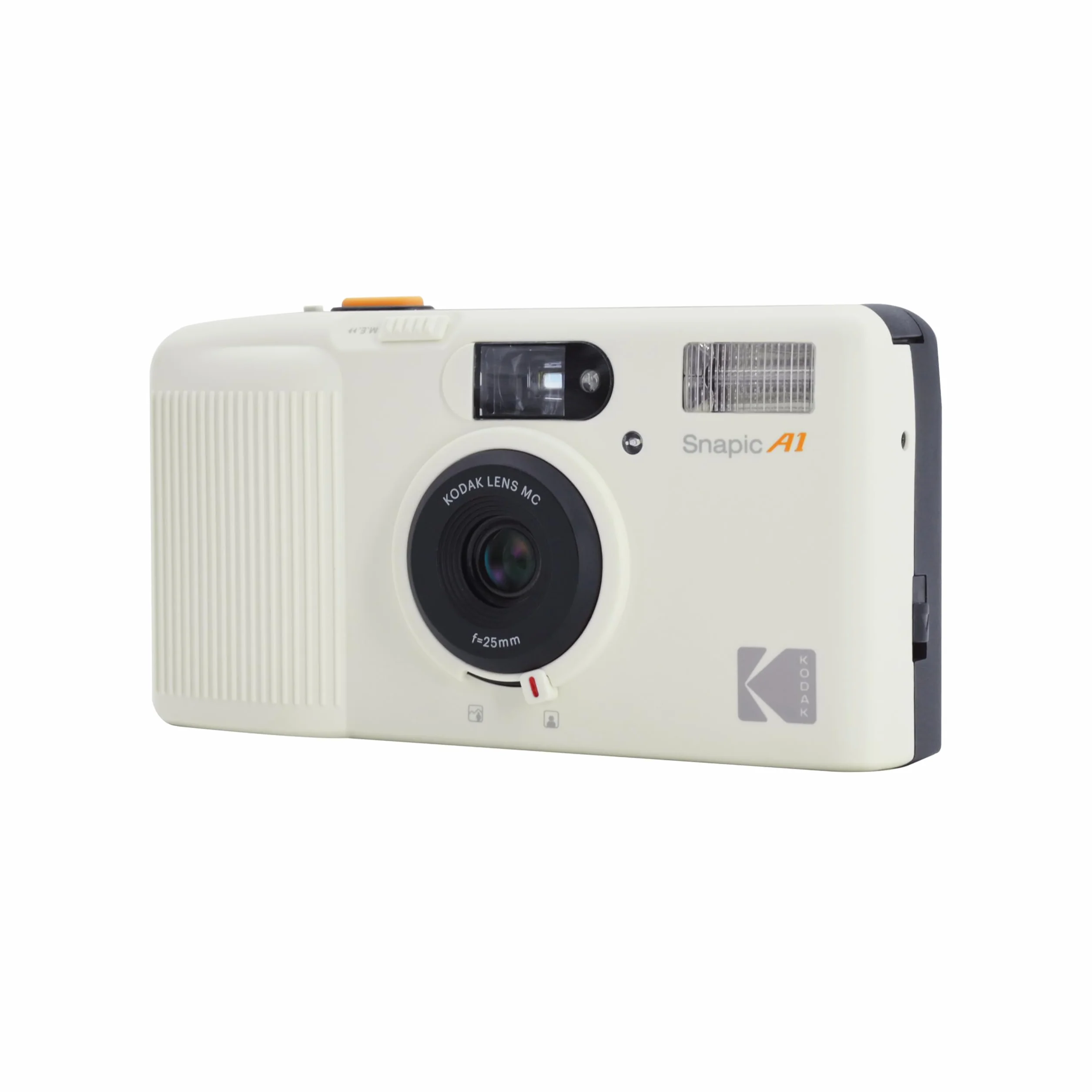 KODAK Snapic Kamera filmowa A1 35 mm, 35 mm, wielokrotnego użytku, 2-strefowa ostrość, lekka, kompaktowa (kość słoniowa) (folia i bateria AAA nie są dołączone)