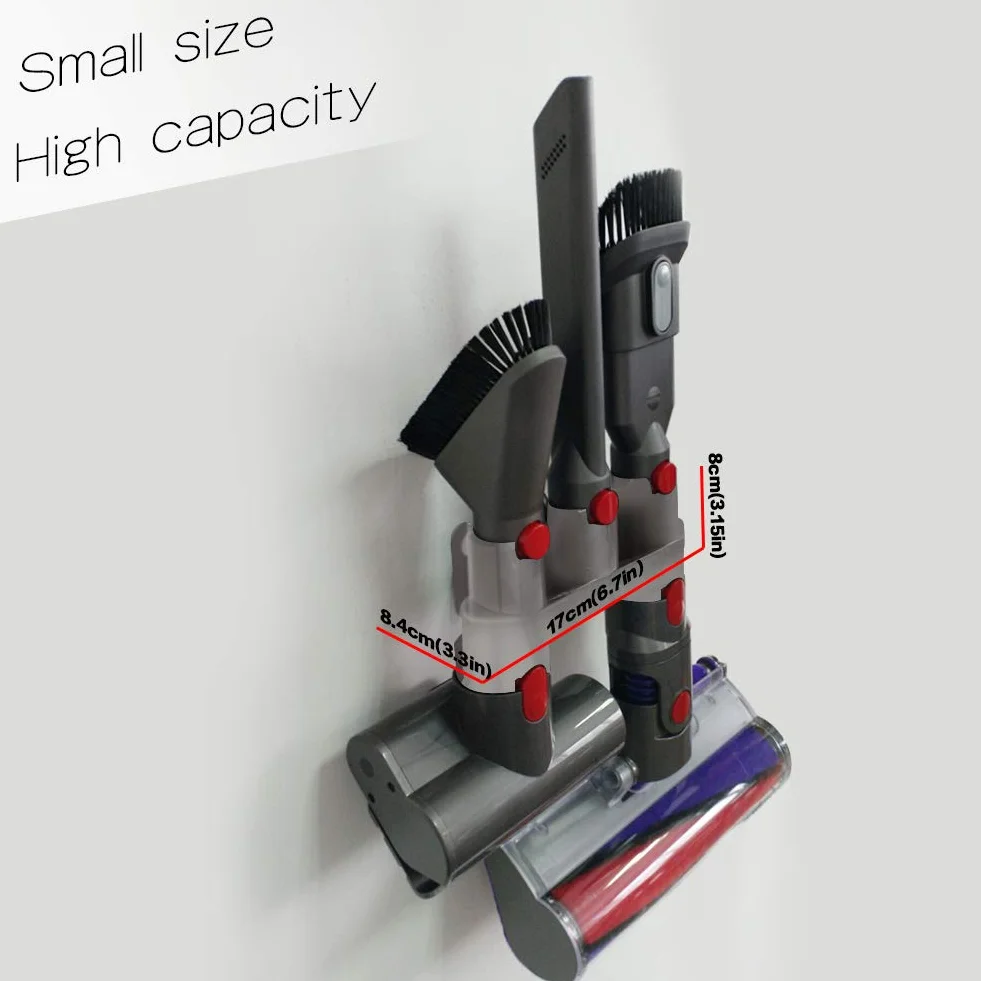 ABC life Zamiennik końcówek do odkurzacza Dyson, uchwyt ścienny, zestaw konwerterów adapterów do Dyson V11 V10, V8, V7, uchwyt organizera Dyson (szary, z pakietem części)