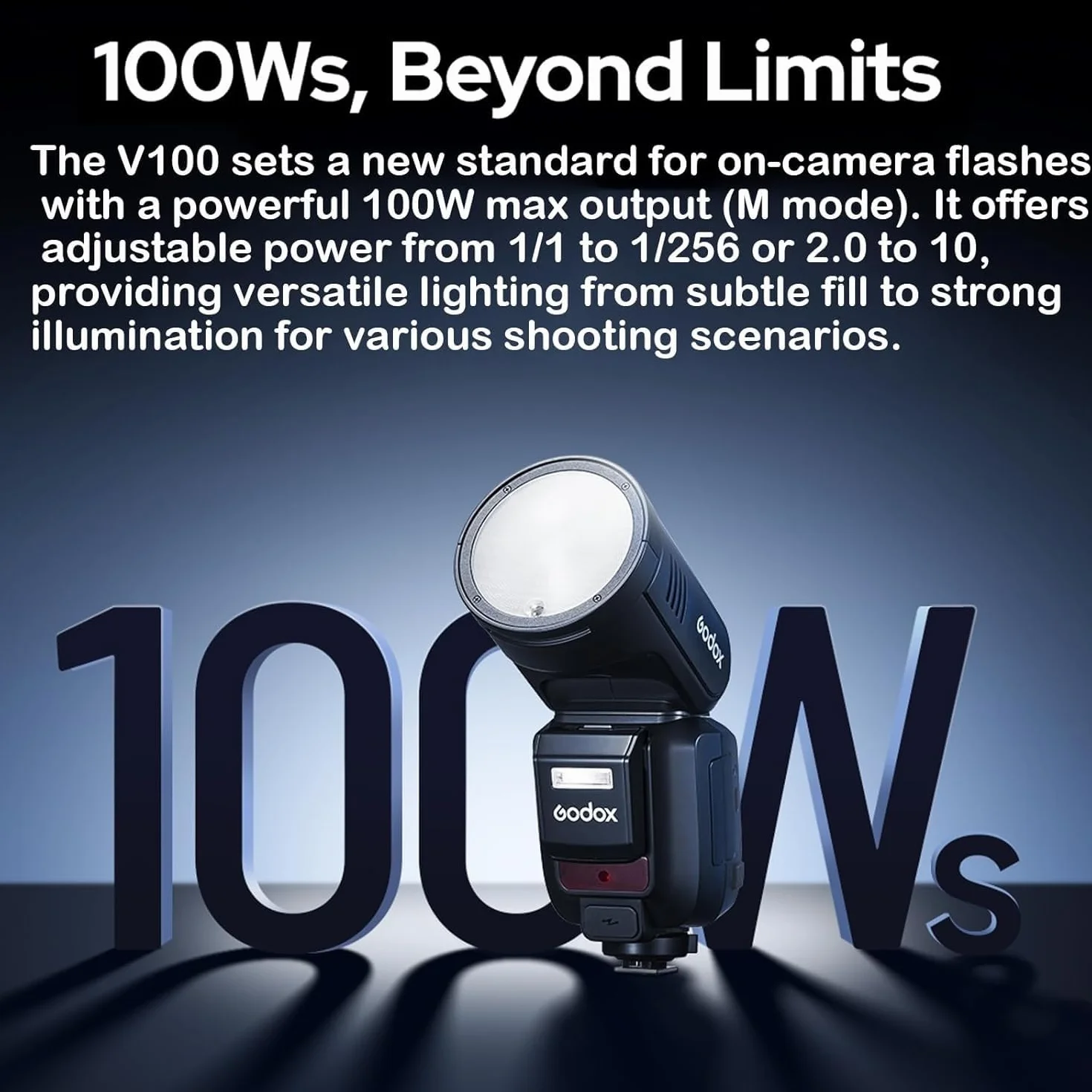 GODOX V100 N Lampa Błyskowa Godox do Nikon – Sterowanie Dotykowe, Lampa Błyskowa do Aparatu 100W TTL 【GODOX V1 do Nikon】 Ulepszona, 70 Kolejnych Błysków o Pełnej Mocy