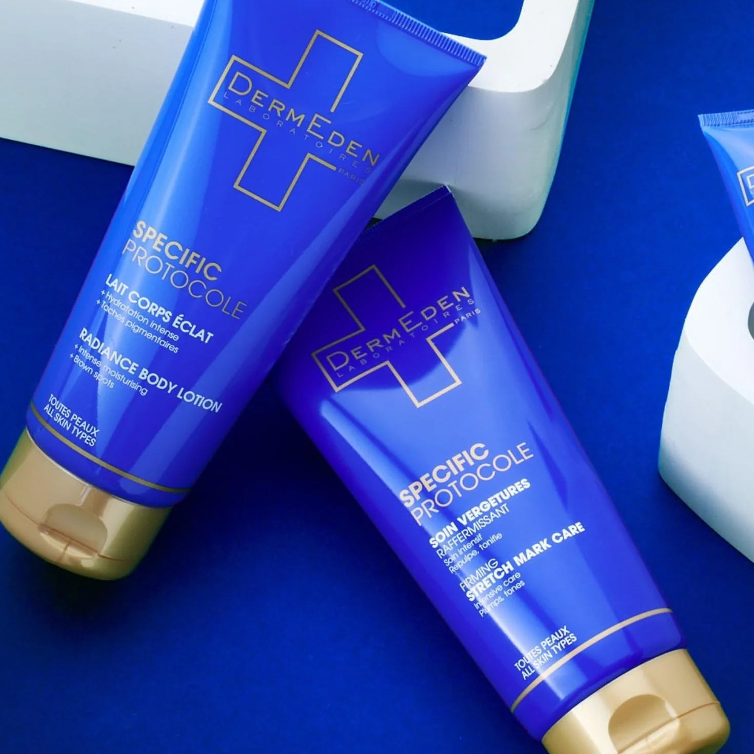 DermEden – Firming Stretch Mark Care 200 ml – działa przeciwko rozstępom i utracie jędrności, nawilża, redukuje i ujędrnia przebarwienia skórne, wyprodukowano we Francji przez nasze laboratoria