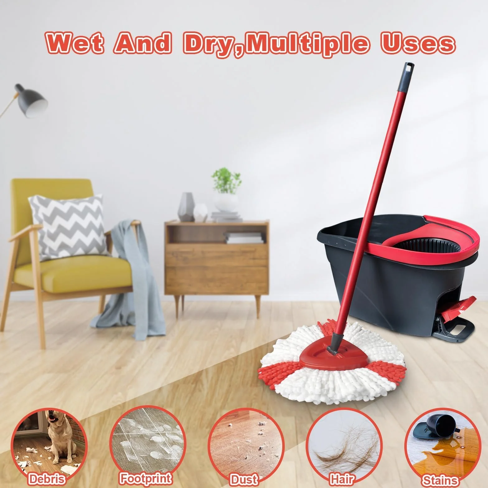 3 sztuki głowic mopa kompatybilnego, wymienne głowice mopa z mikrofibry, mop z mikrofibry, do zestawów Vileda Turbo, EasyWring & Clean, wszystkie podłogi