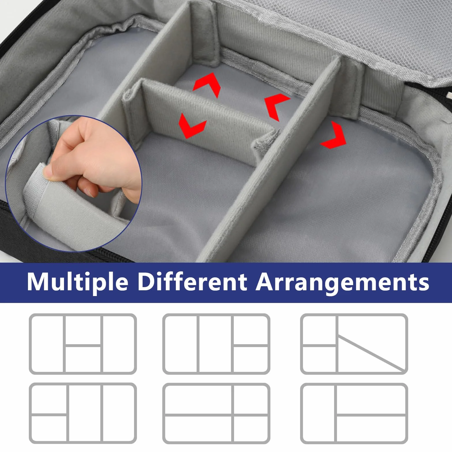 ãLauviomify Organizer Cavi,Viaggio Accessori Organizzatore Custodia, Borsa per Gadget Elettronica Portatile per MacBook Adattatore, Cavo, Scheda SD, Caricatore, Mouse, Banca di Potere, Chiavetta USB
