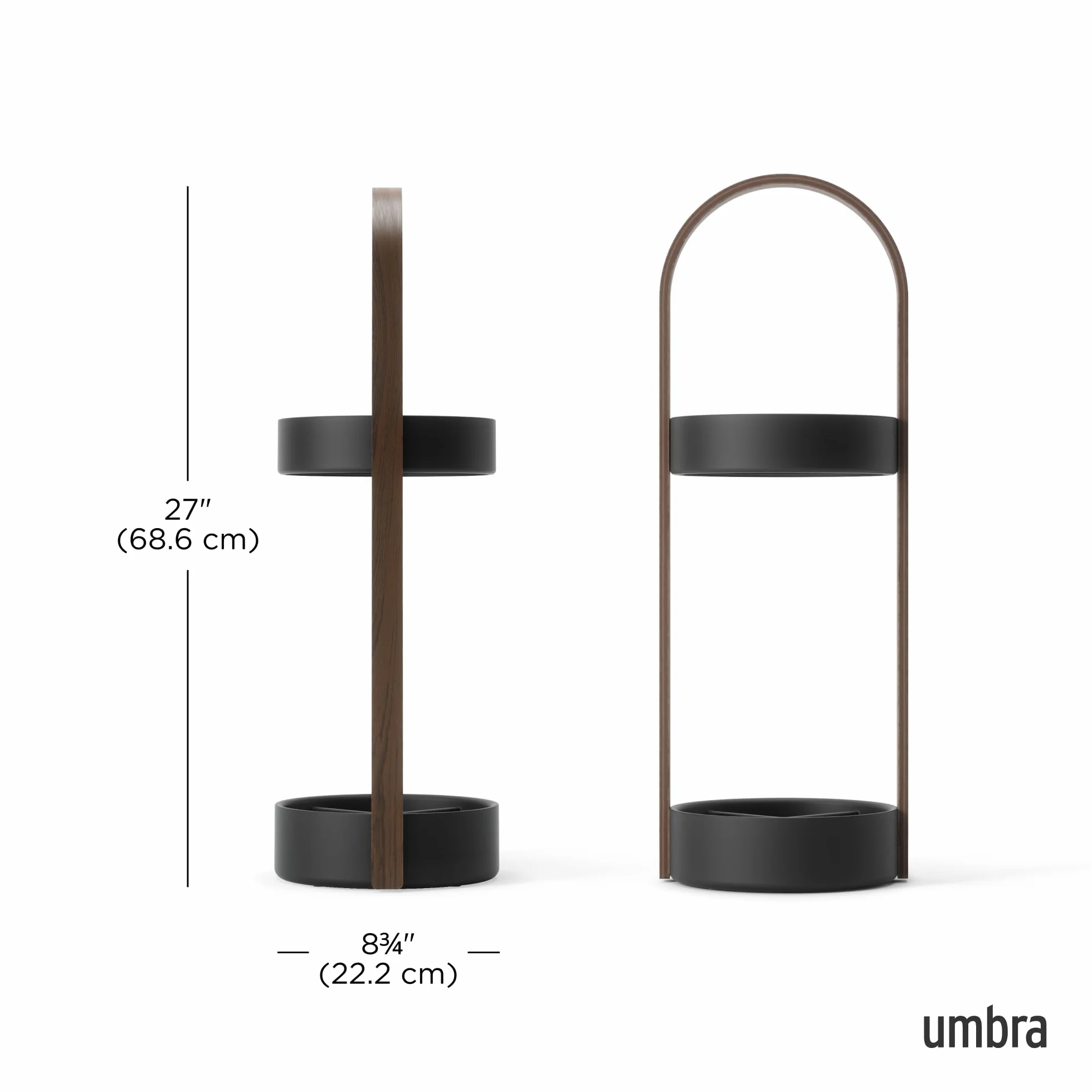 Umbra Stojak na Parasol, Czarny/Orzechowy