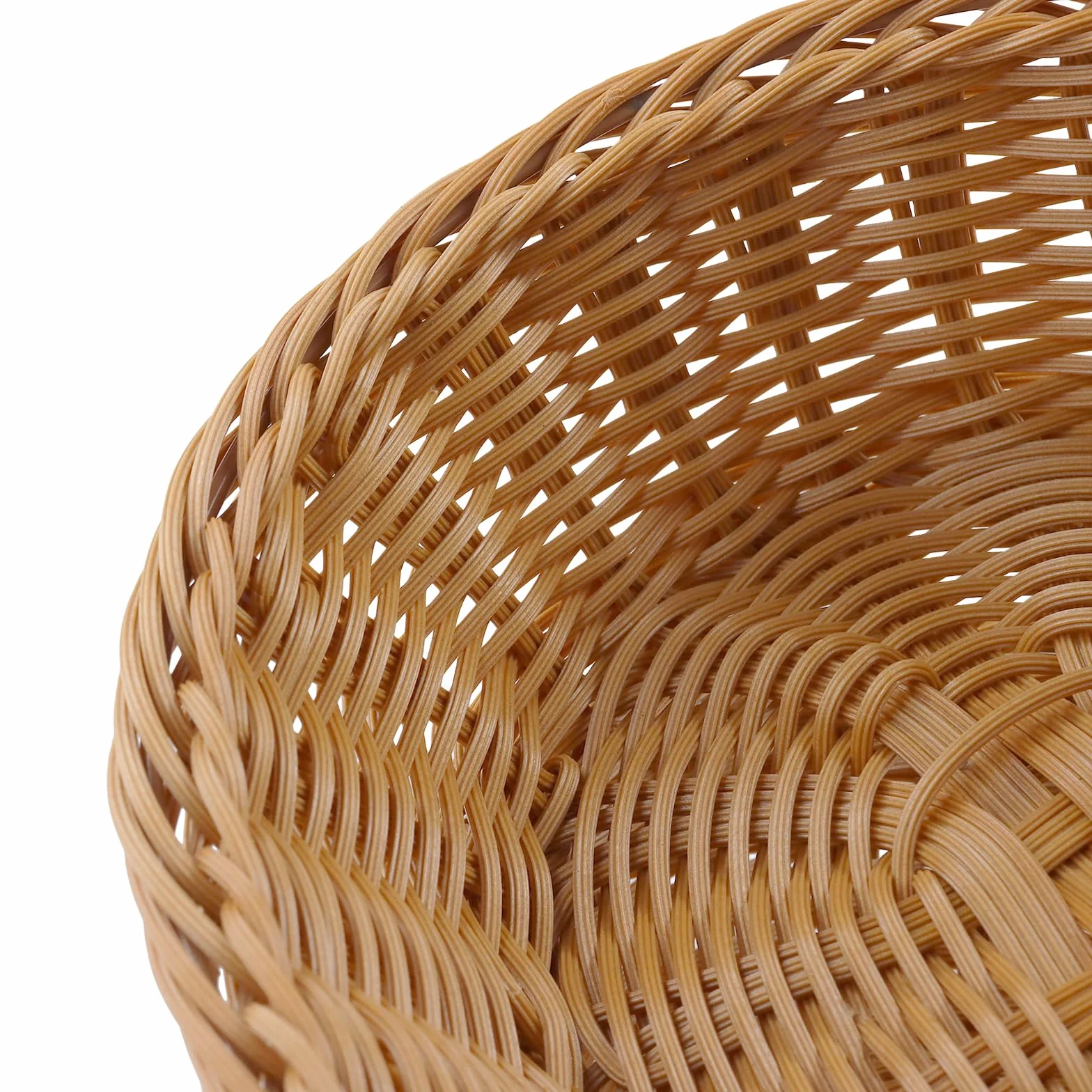 ZOENHOU Owalny koszyk na pieczywo 30 x 20 x 7 cm z tworzywa sztucznego rattan