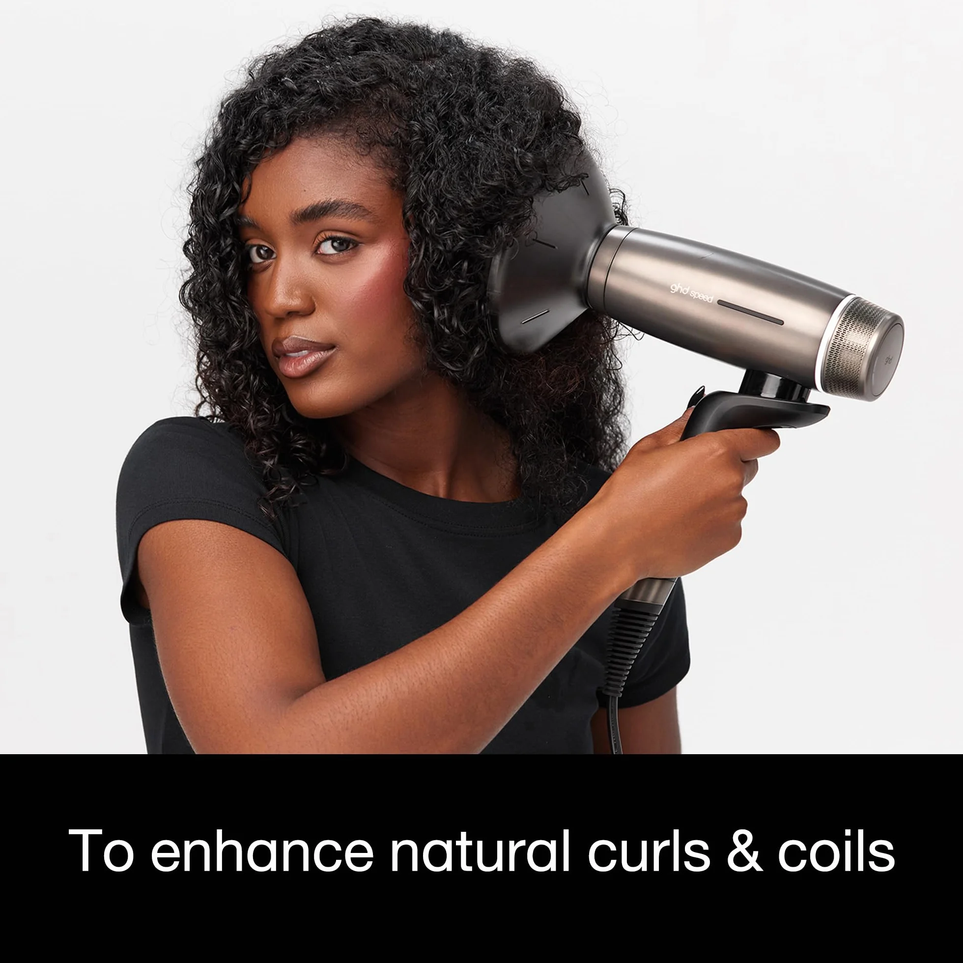 ghd Dyfuzor koncentratora suszarki do włosów Speed – profesjonalna precyzyjna stylizacja, 66 mm w kolorze czarnym, silne połączenie magnetyczne, chłodny w dotyku, zwiększony połysk i kształt - do