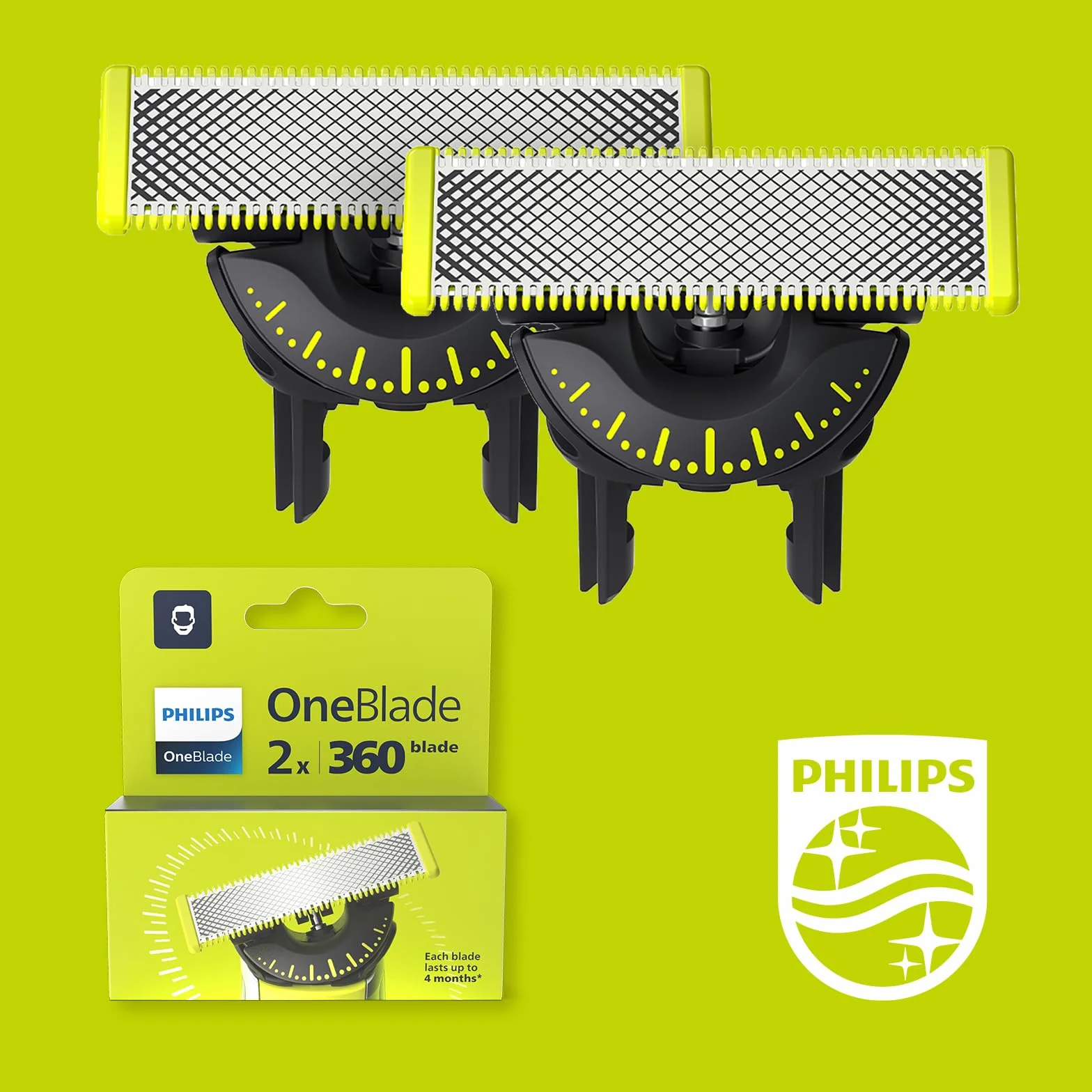 Philips OneBlade Original 360 ostrza do wszystkich modeli OneBlade i OneBlade Pro, 2 szt. (model QP420/60)