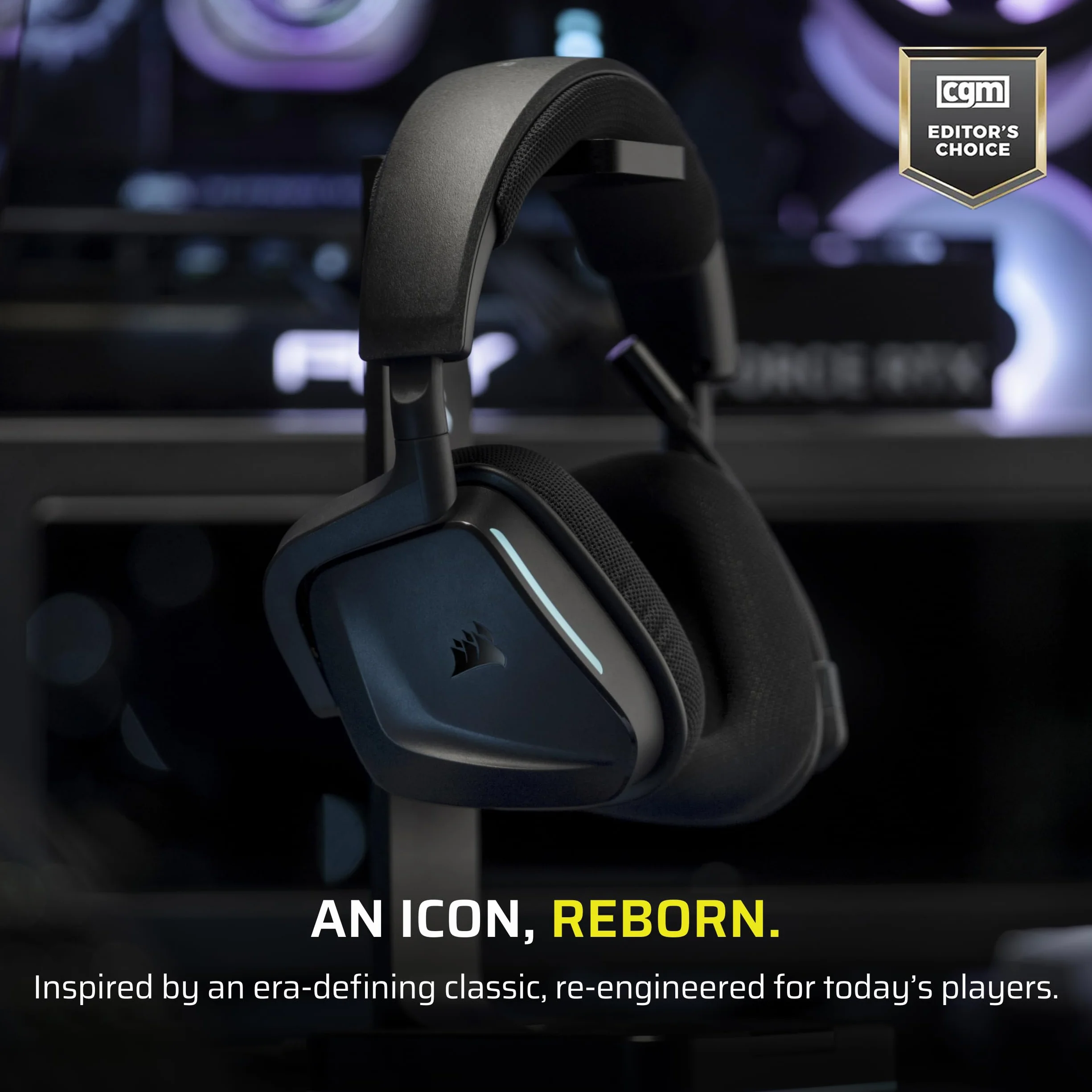CORSAIR VOID v2 Bezprzewodowy zestaw słuchawkowy z Bluetooth do PC, PS5, PS4, Switch & Mobile - Dolby Atmos, czas pracy baterii 70 godzin, podwójne bezprzewodowe, szybkie ładowanie, węgiel