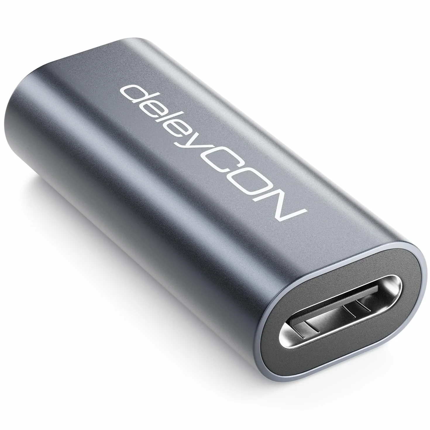 deleyCON Złączka USB-C 40 Gbps, 240 W, 8K60Hz, USB 4.0 - Aluminiowa Obudowa - Gniazdo do Gniazda - Przedłużenie Kabla USB-C, do ładowania i Danych, Smartfon, Tablet, MacBook, Notebook, PS5 itp.
