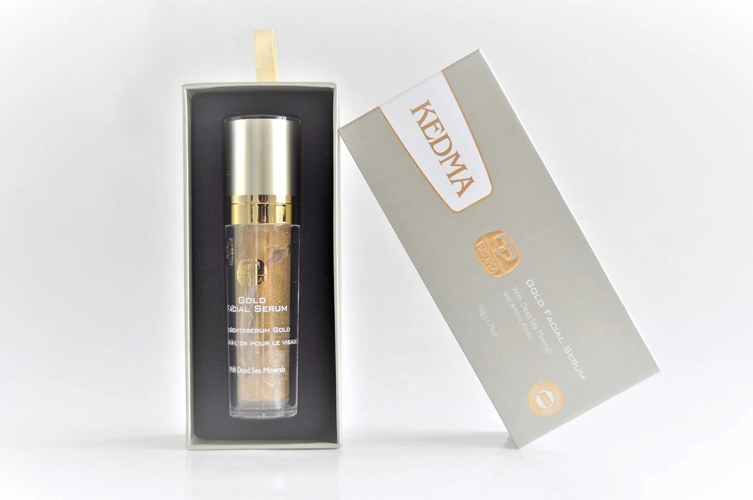 Kedma - Serum do twarzy z 24-karatowym złotem, Q10 i multiwitaminami - Ujędrniające i przeciwstarzeniowe - 60 ml