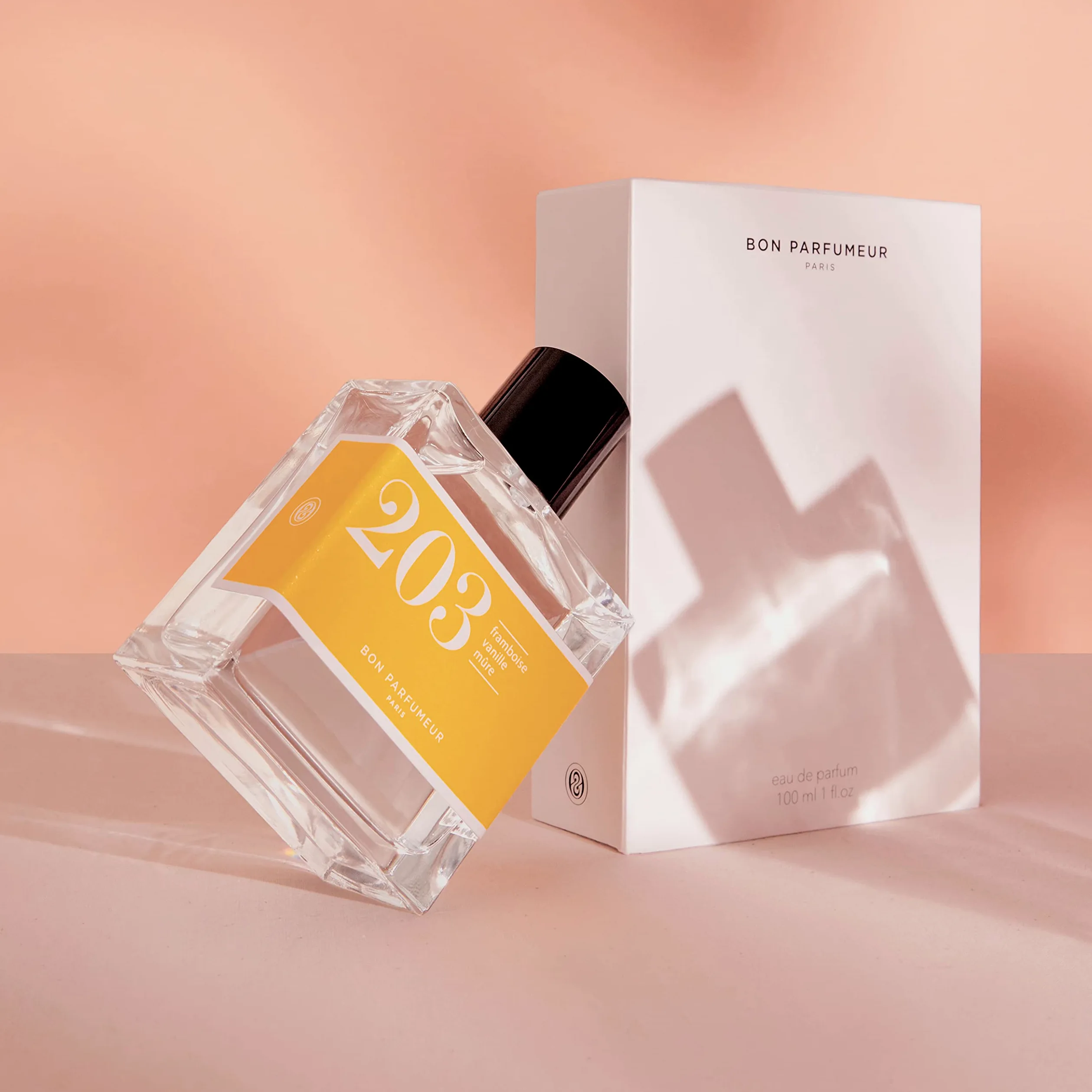 Bon Parfumeur woda perfumowana 203, malinowa wanilia jeżyna, perfumy dla kobiet i mężczyzn, owocowe i kwiatowe nuty, spray zapachowy (100 ml)