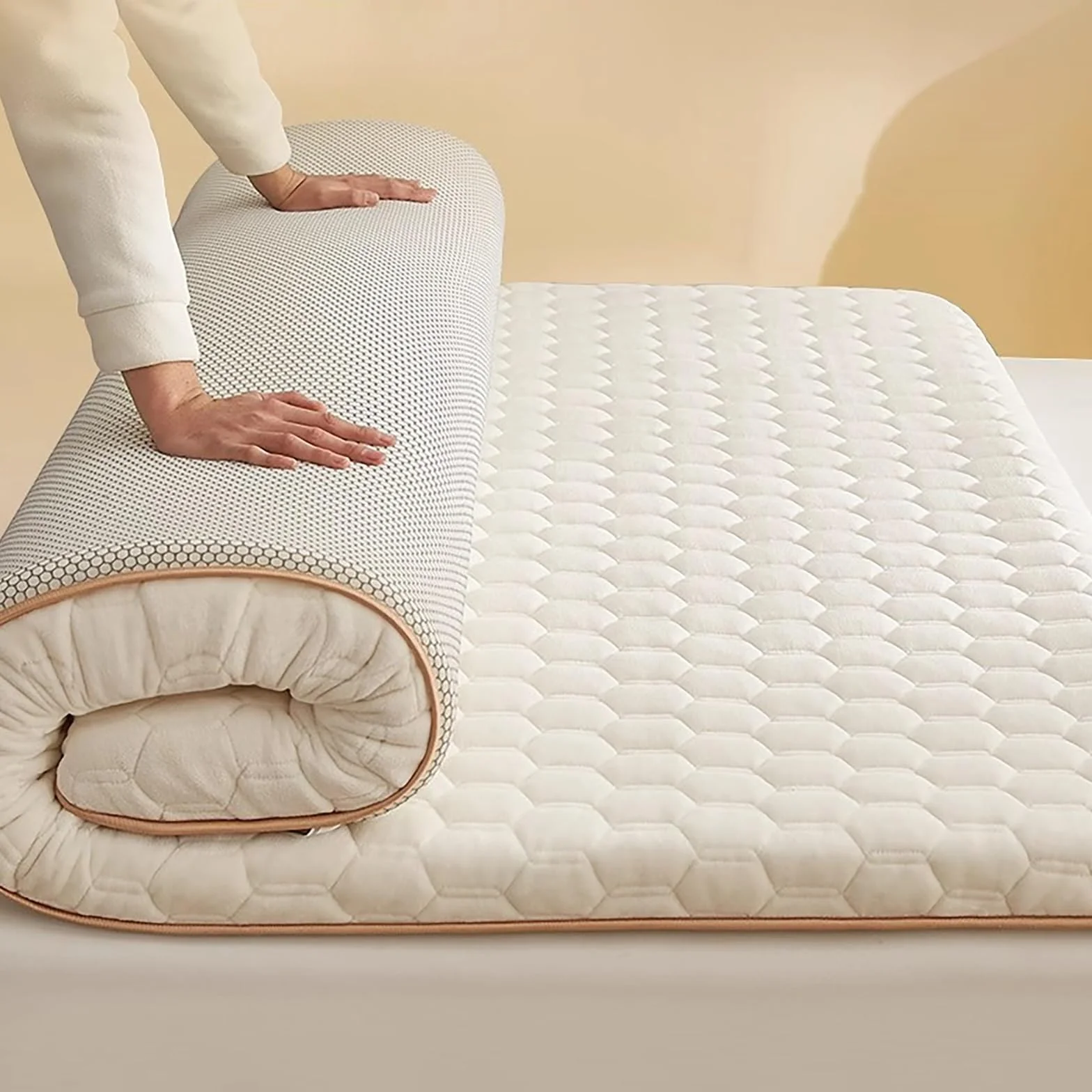 Materac Futon Składany 90x200x9cm Przenośny Japoński