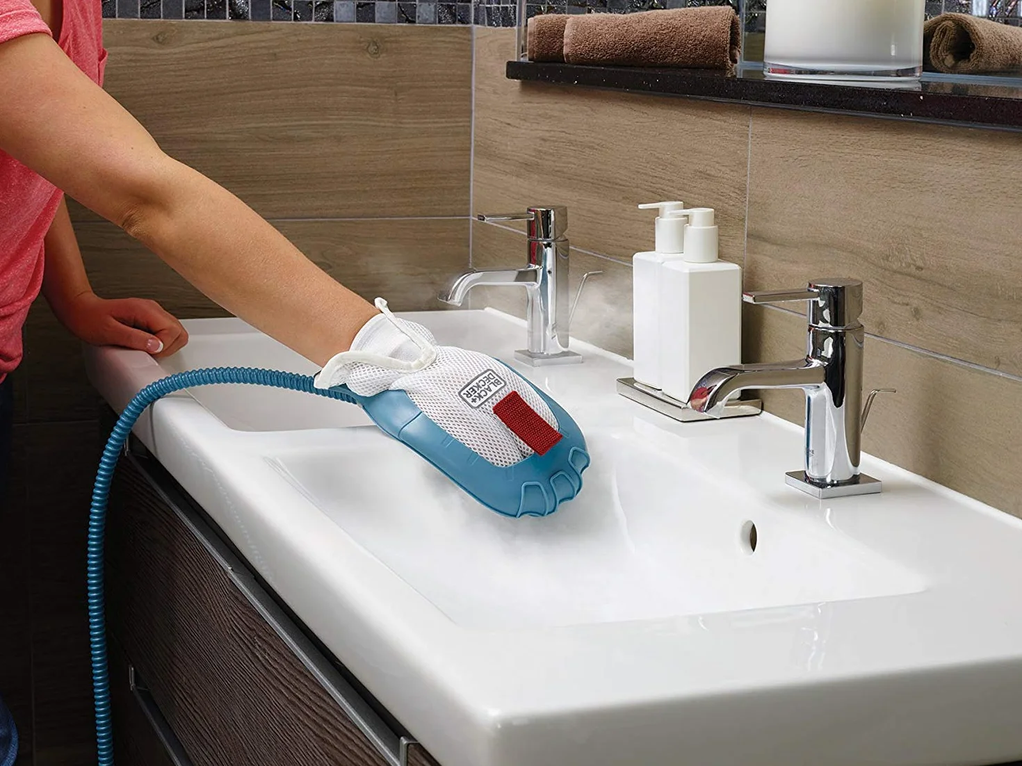 BLACK+DECKER, Mop parowy o mocy 1300 W, 9w1 z rękawicą parową, FSMH1351SM
