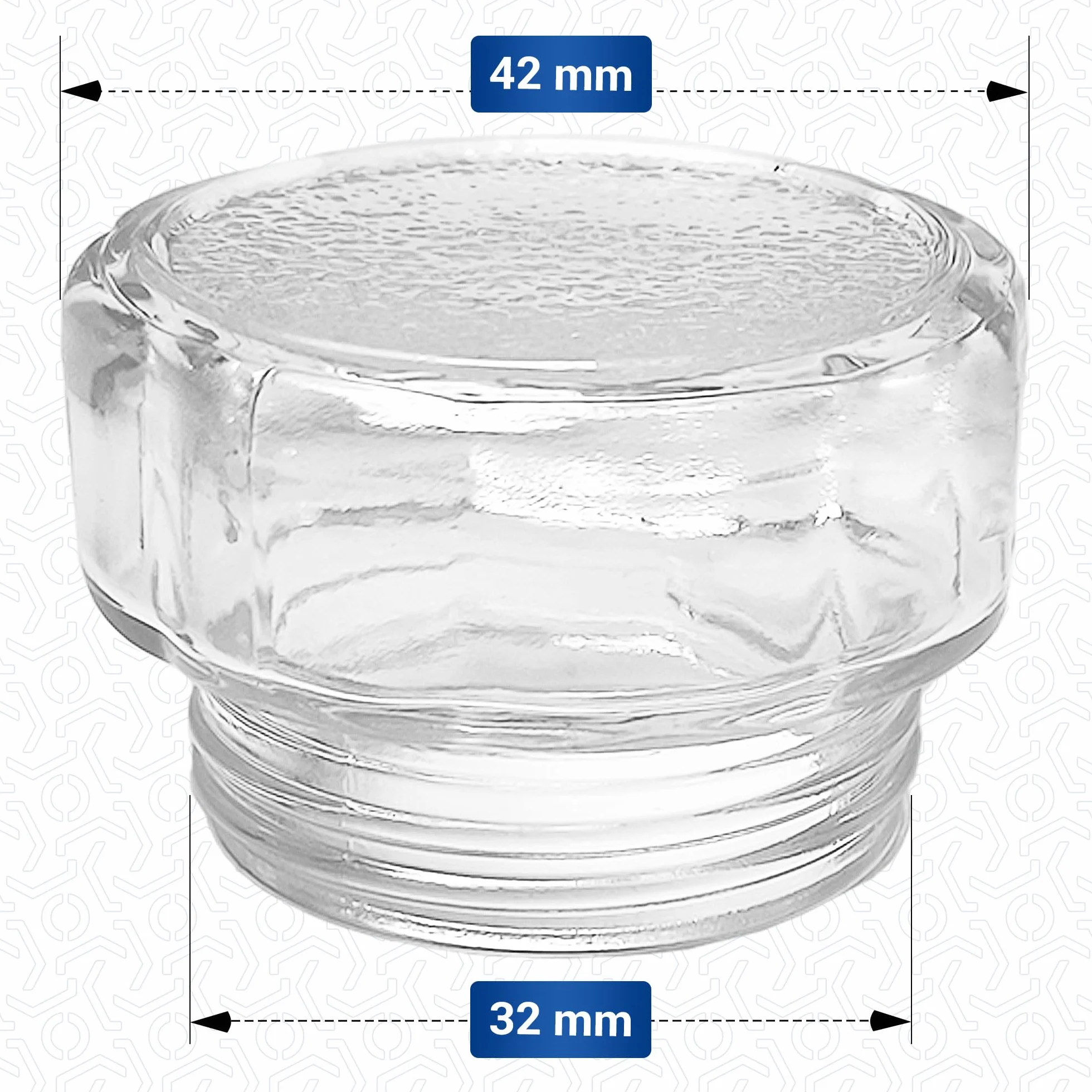 VIOKS Pokrywa lampy szkło ochronne 42mm do Bauknecht Whirlpool Indesit zamiennik