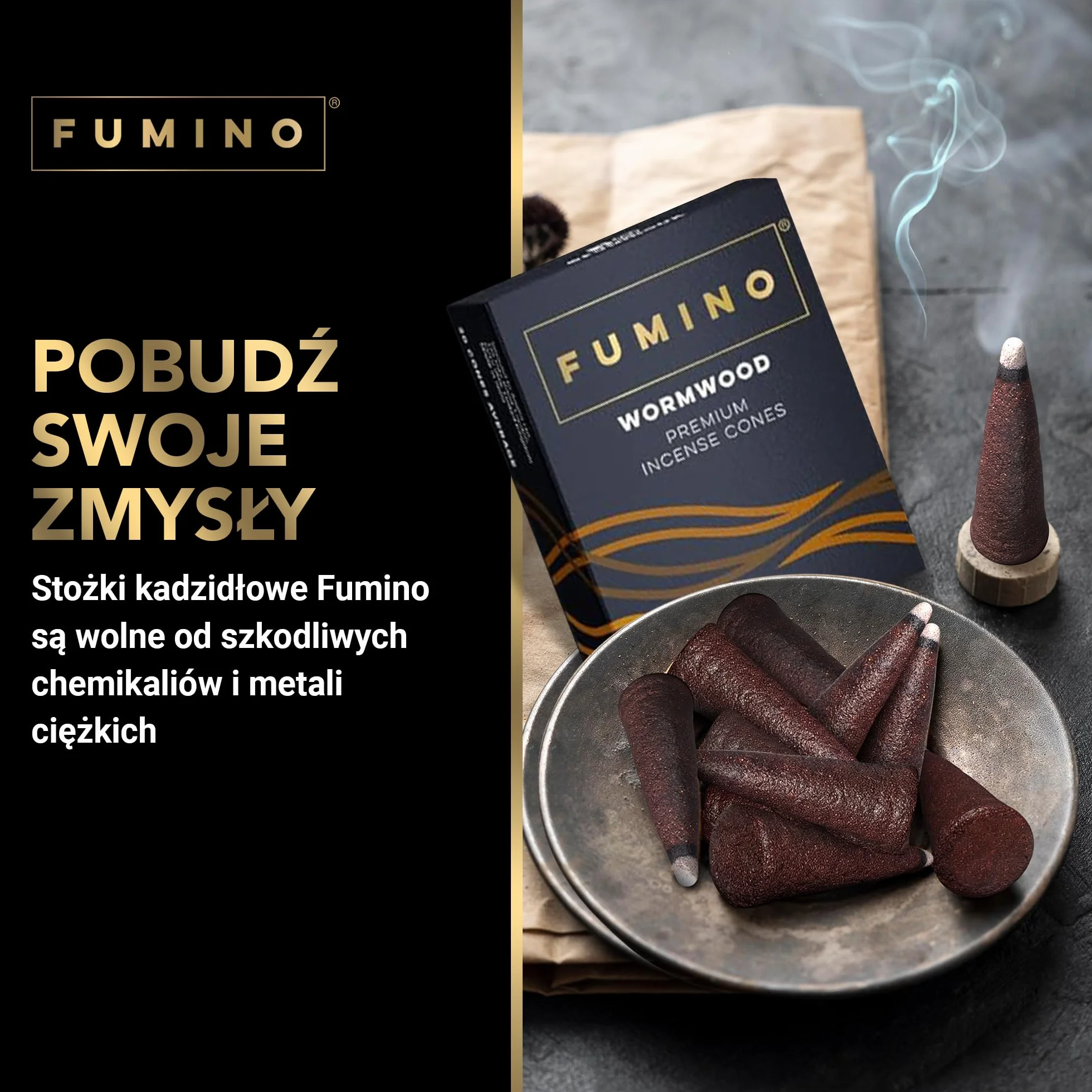 Fumino Zapach Kalifornijskiej Białej Szałwii Kadzidełka Stożkowe z Przepływem Zwrotnym 15 sztuk Masala Agarbatti Joss