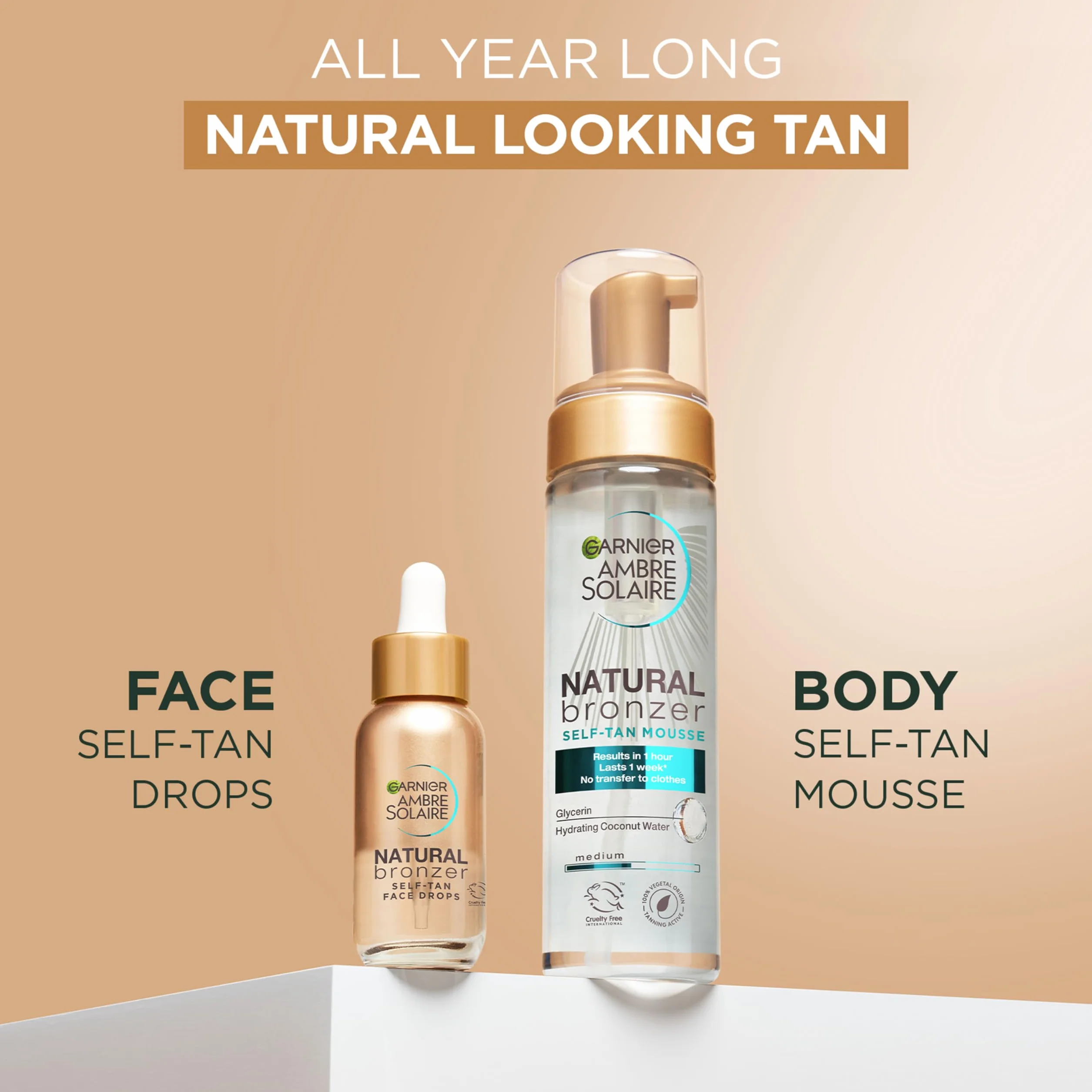 Garnier Ambre Solaire Natural Bronzer Mus samoopalający do ciała, 200 ml