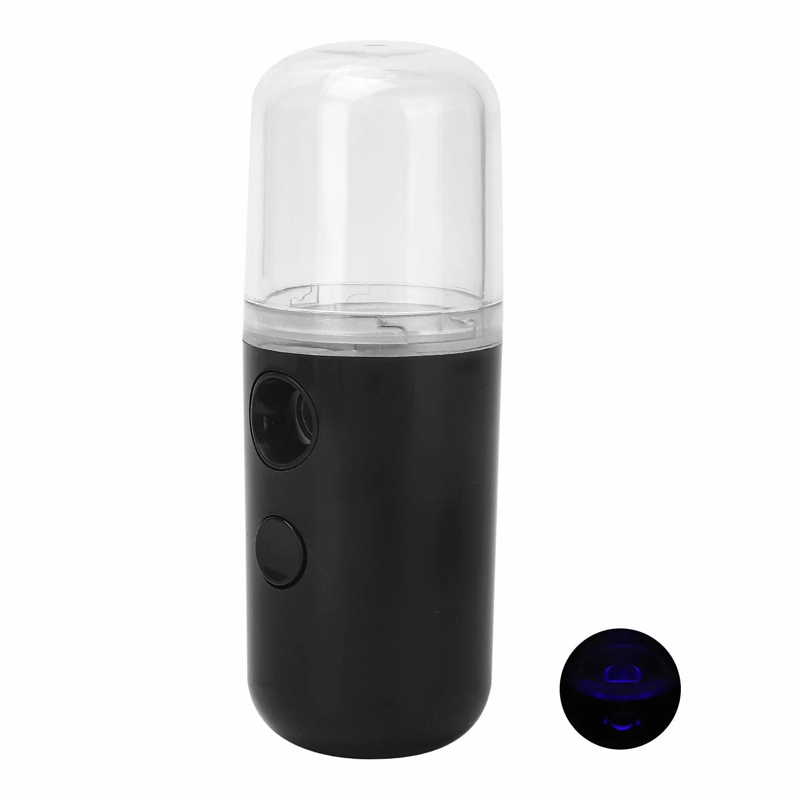 RiToEasysports Nawilżacz Twarzy Nawilżacz USB Nawilżanie Skóry Narzędzie Przenośna Mgła Spray (BLACK)