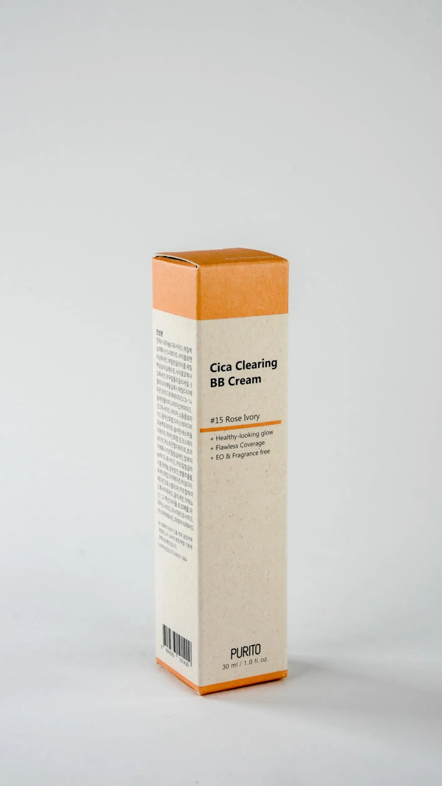 PURITO Cica Clearing BB Cream #15 Rose Ivory 1 fl.oz / 30ml, wegański krem bb, podkład, bez okrucieństwa