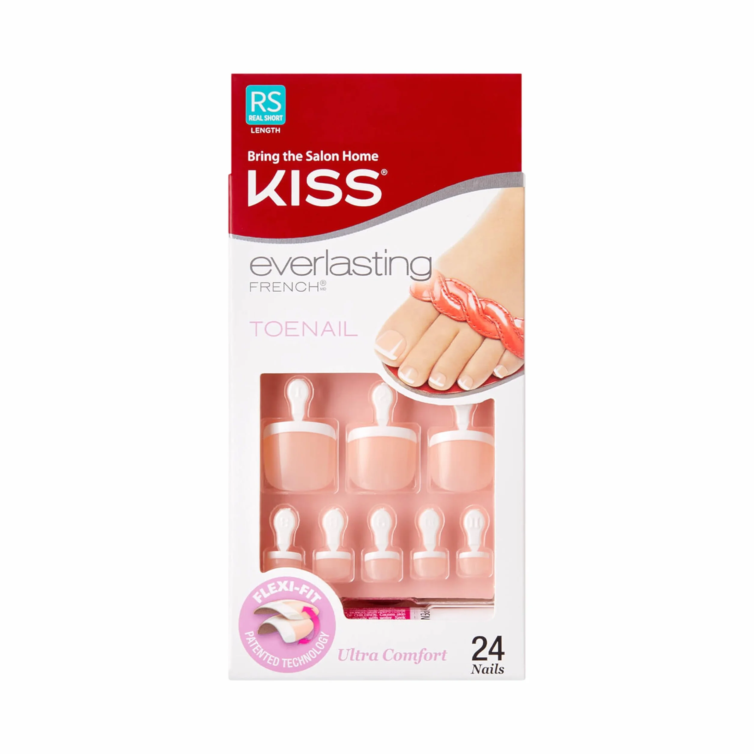Kiss Nail Kit, Toenail, No Chip, Real Short, Limitless, EFT01 1 zestaw