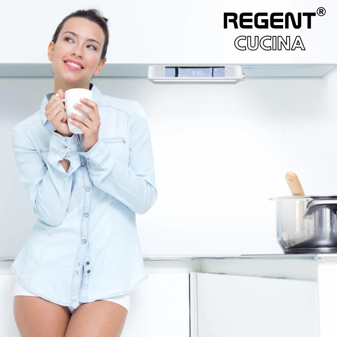 Radio kuchenne podszafkowe REGENT CUCINA (Biały)