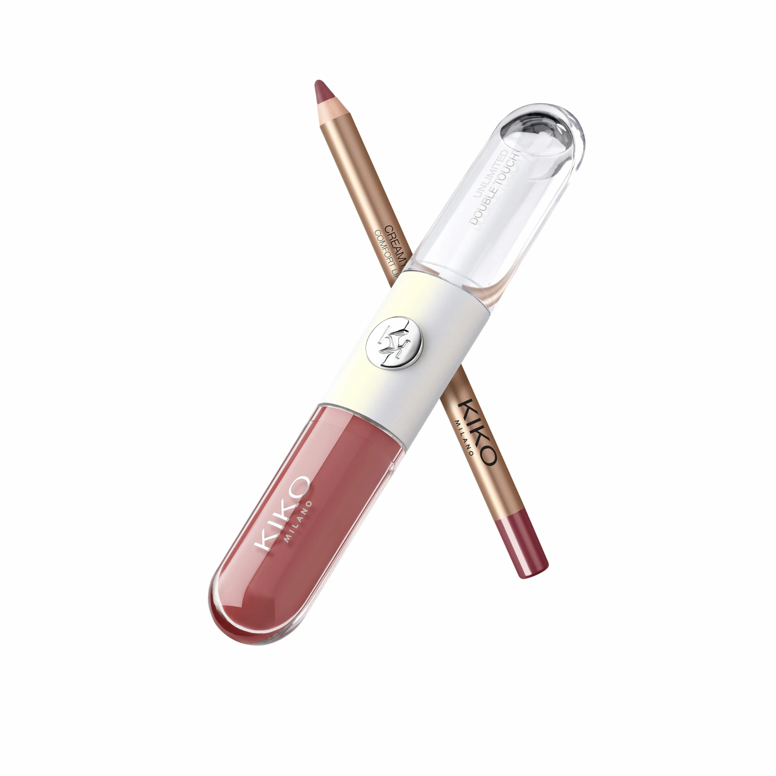 KIKO Milano Snow-Kissed Holiday My Perfect Combo Lips Gift Set-02, Zestaw Upominkowy Do Makijażu Ust: Pomadka Unlimited Double Touch I Kredka Do Ust