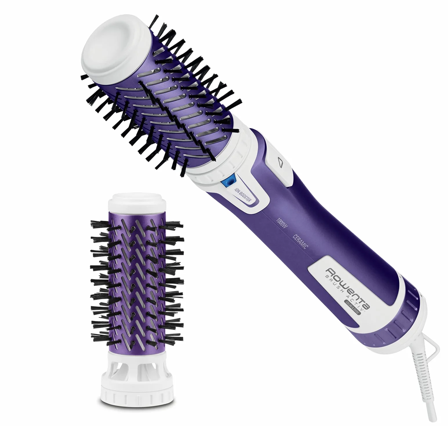 Rowenta Brush Active Lokówko-Suszarka, Biały/Purpurowy, 1000W