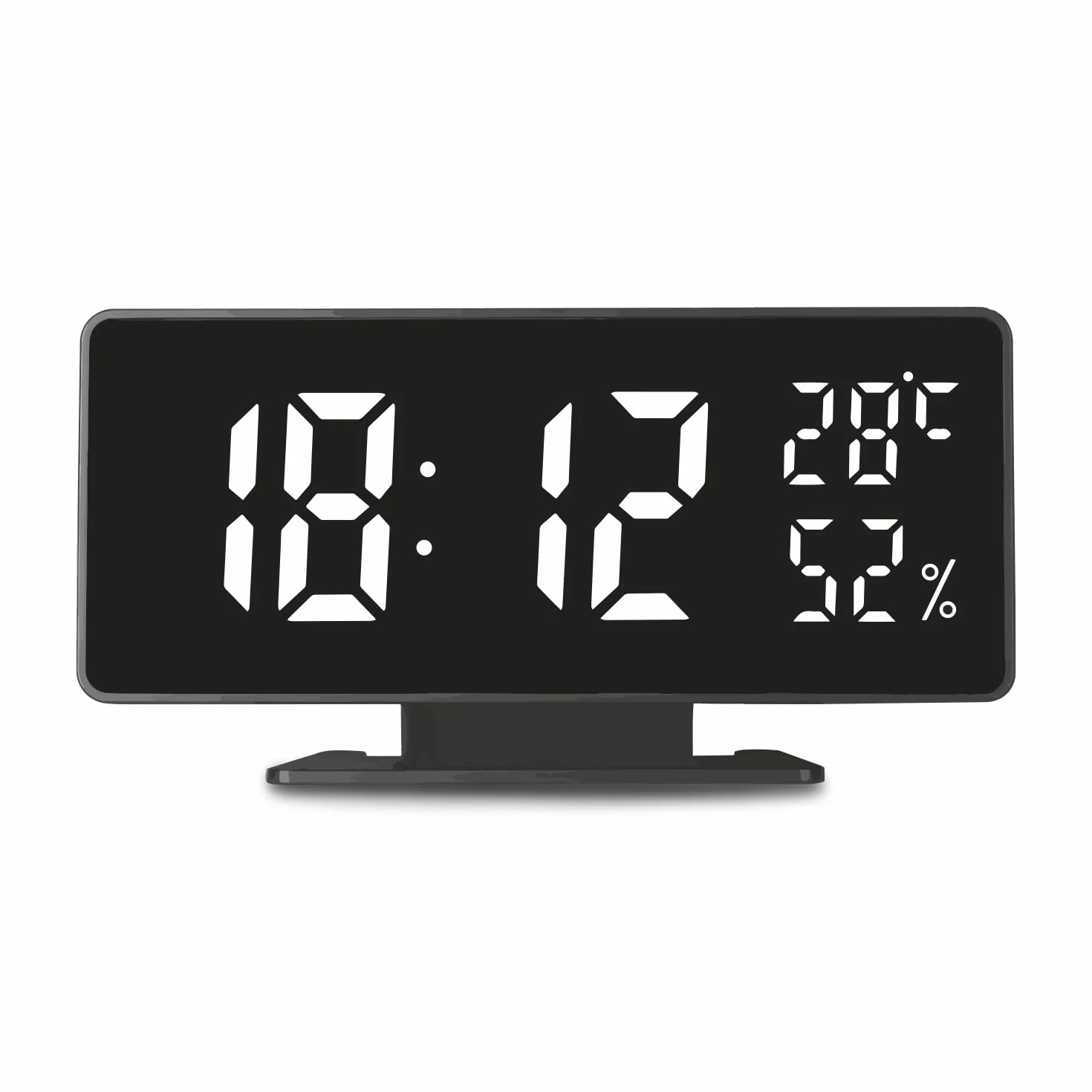 GreenBlue GB395 Zegar z Alarmem i Termometrem Czarny Higrometr