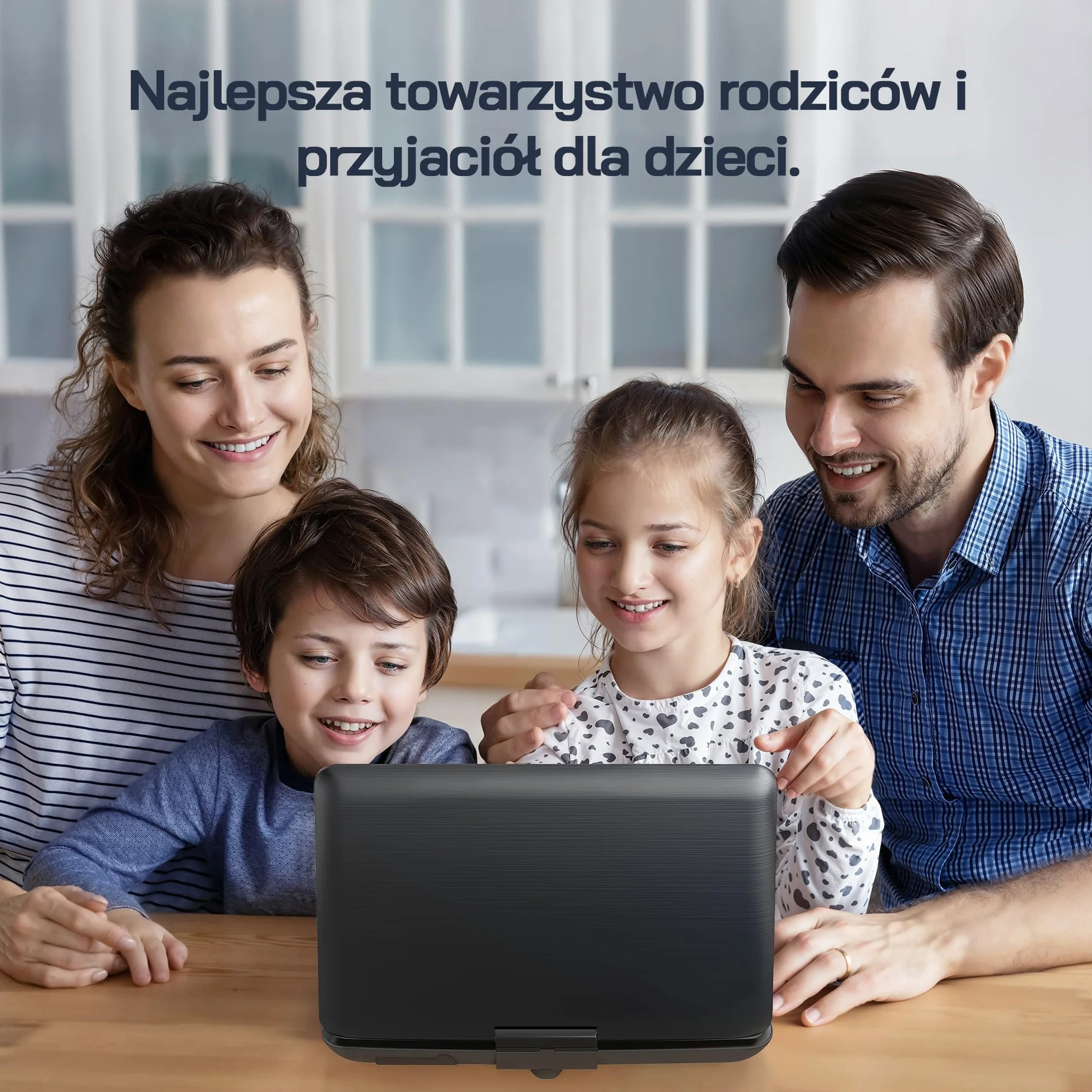 WOLFANG 17,5" Przenośny Odtwarzacz DVD z 15,6" Dużym Wyświetlaczem HD, Akumulatorem 5000mAh, Bez Ograniczeń Regionalnych, Dwoma Głośnikami Stereo, Obsługą USB/SD/Synchronizacji TV/Ekranu Projektora