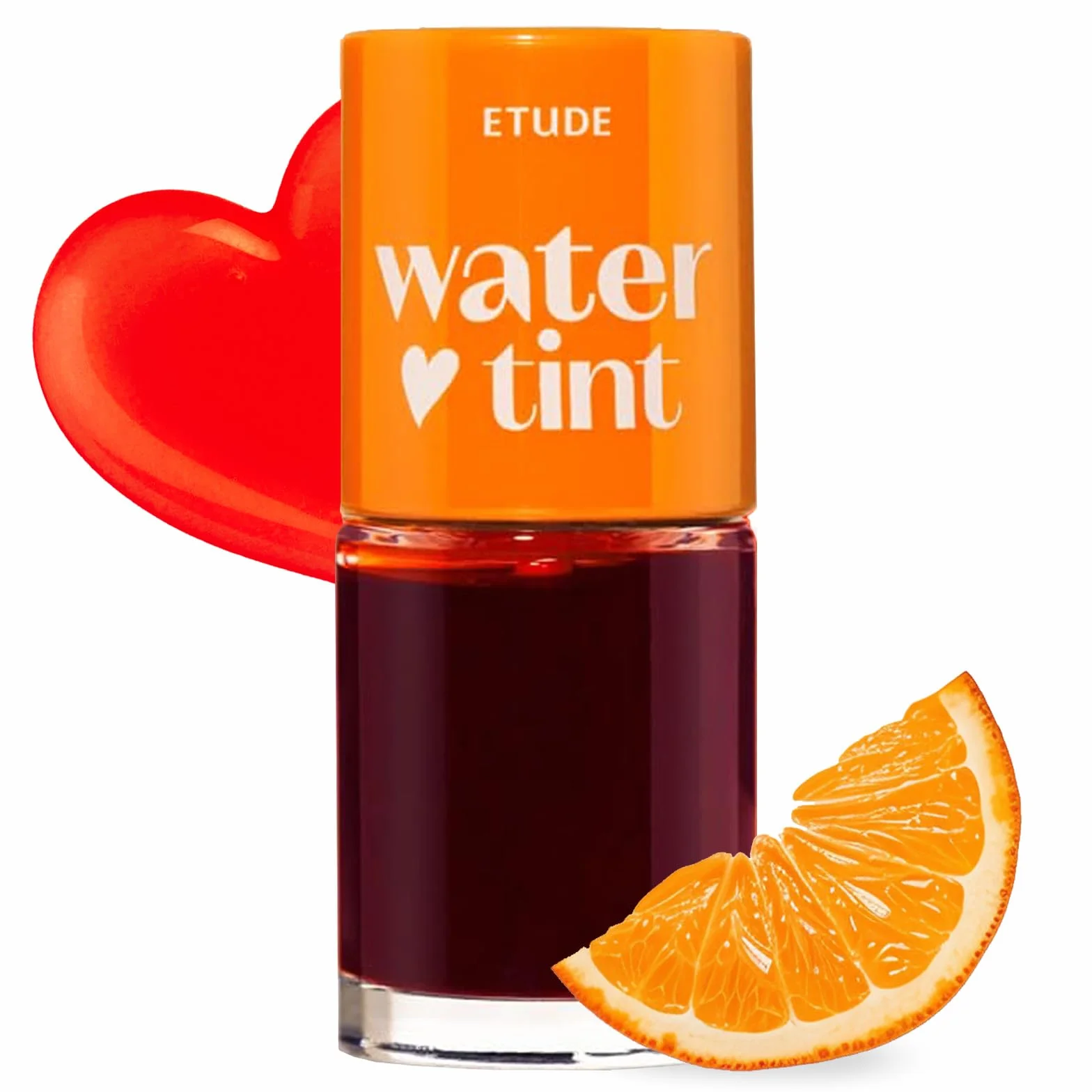Etude House Dear Darling Water Tint Orange Ade (21AD) | Żywe kolorowe plamy do ust z nawilżającym, nieważkim i nieprzylepnym wykończeniem, odporne na rozmazywanie i lekki odcień ust | K-beauty