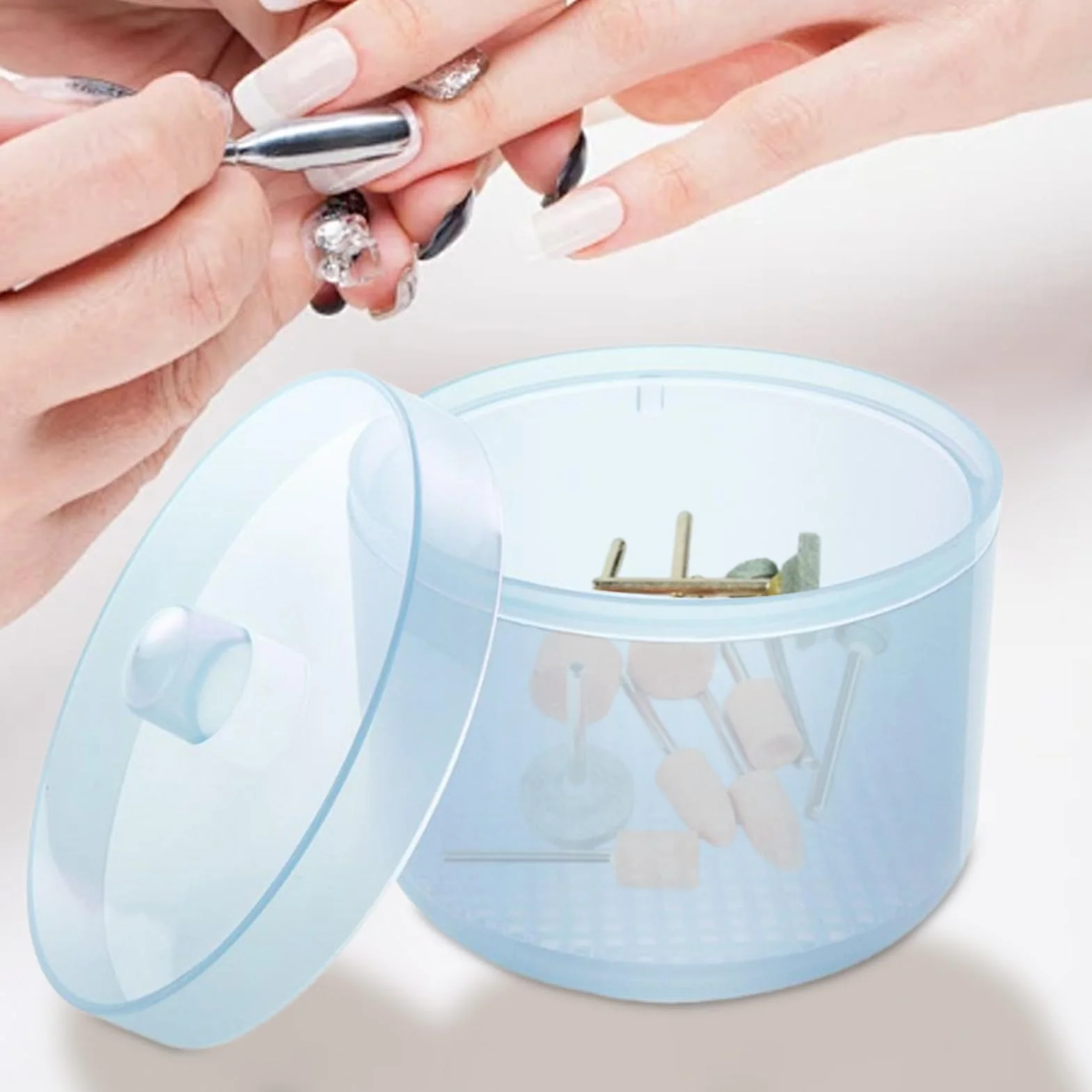 Sterylizator do paznokci Pojemnik do czyszczenia narzędzi manicure pedicure