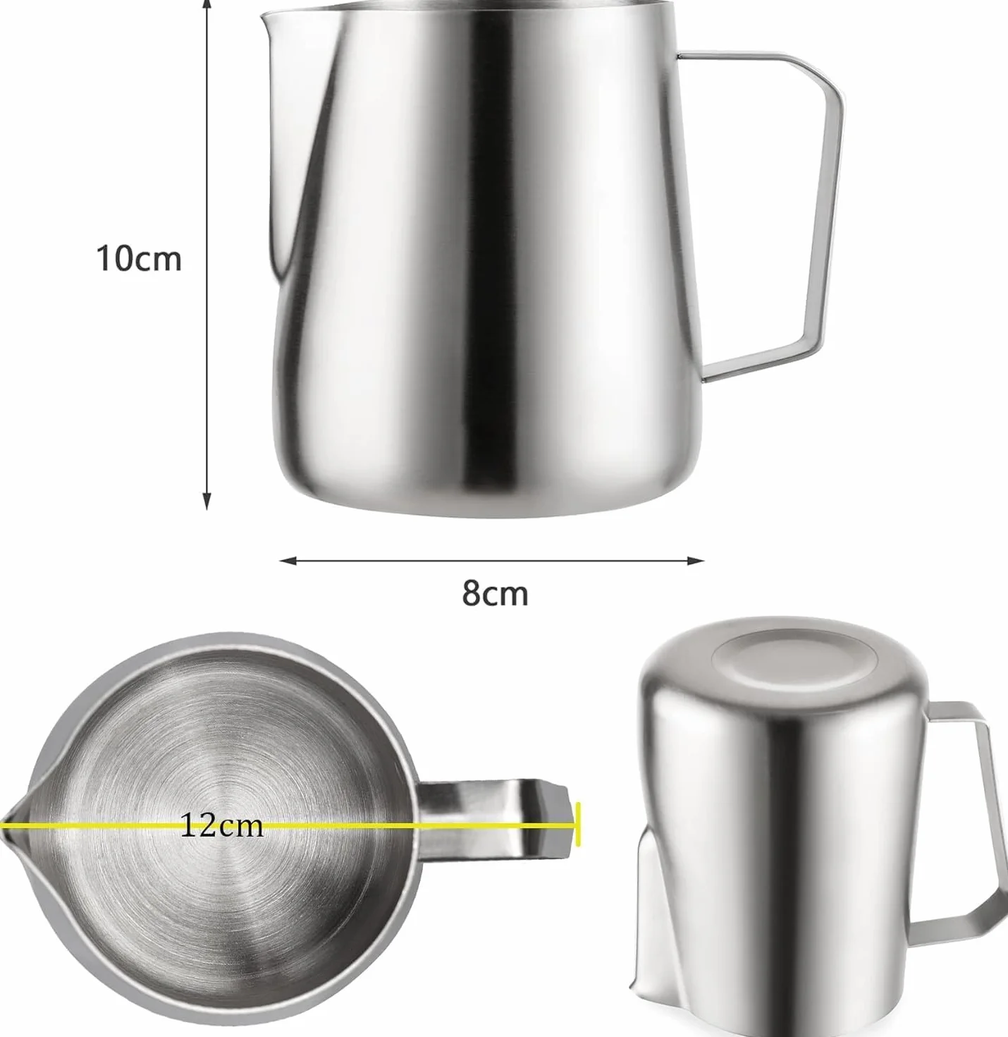 Matte Dzbanek na mleko ze stali nierdzewnej 400 ml 12 fl.oz. do cappuccino latte