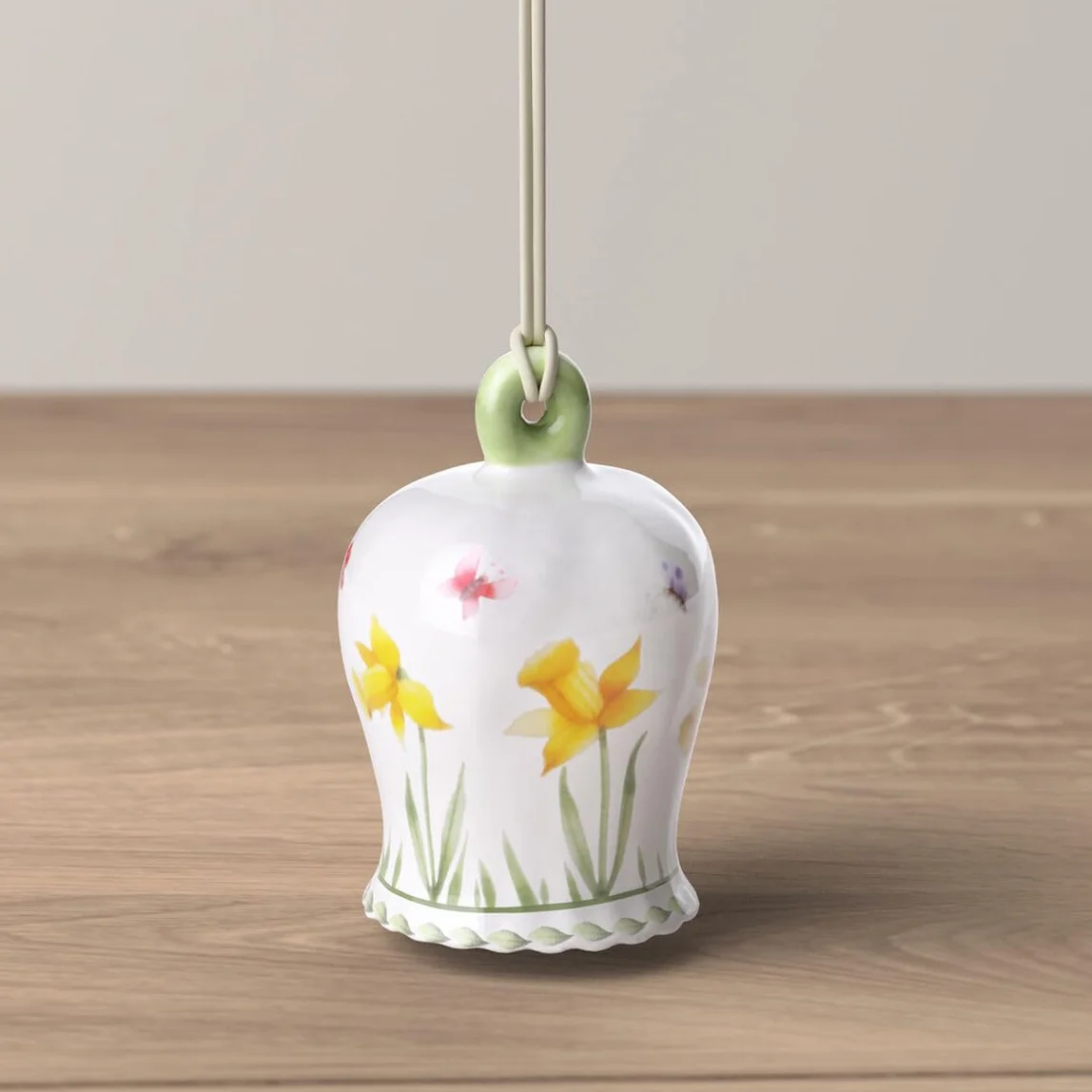 Villeroy und Boch New Flower Bells ornament "Dzwonek wielkanocny", porcelana, zielony/żółty, dzwoneczek