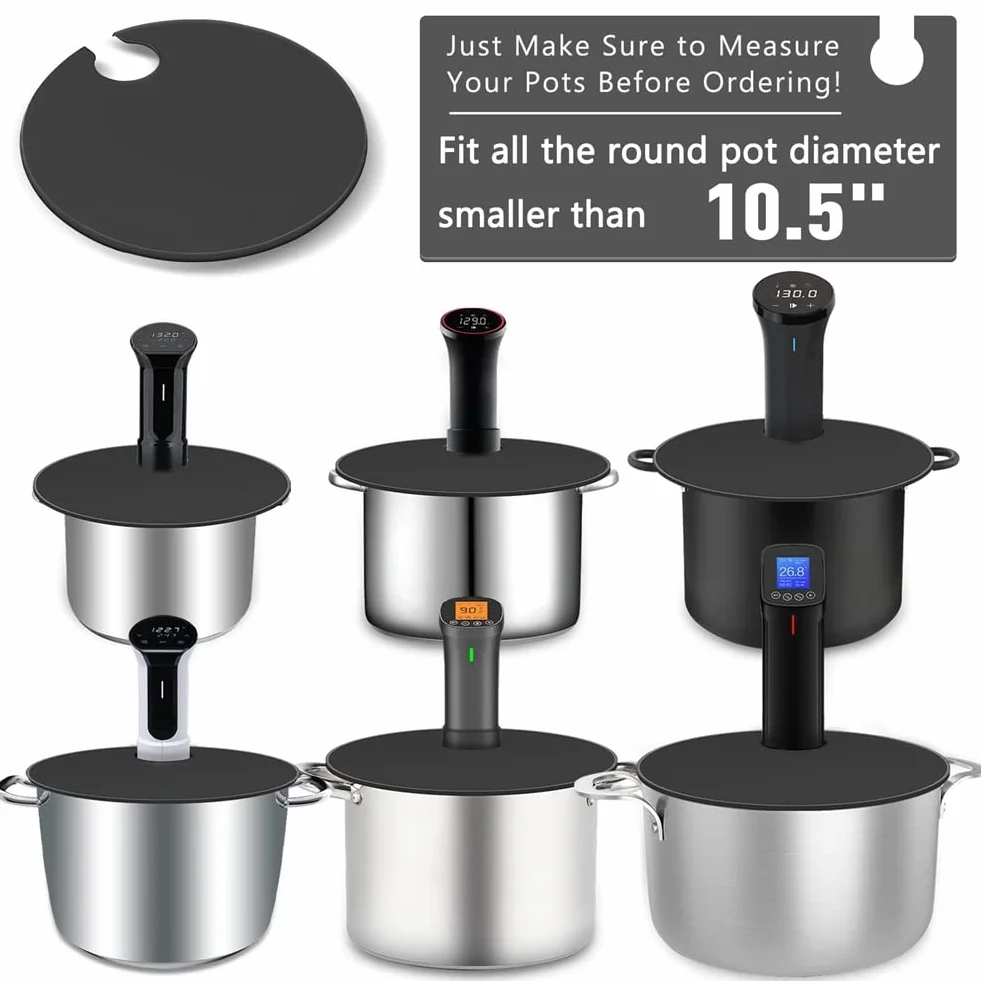 Silikon do garnków 25 cm kompatybilny z kuchenkami Sous Vide szary