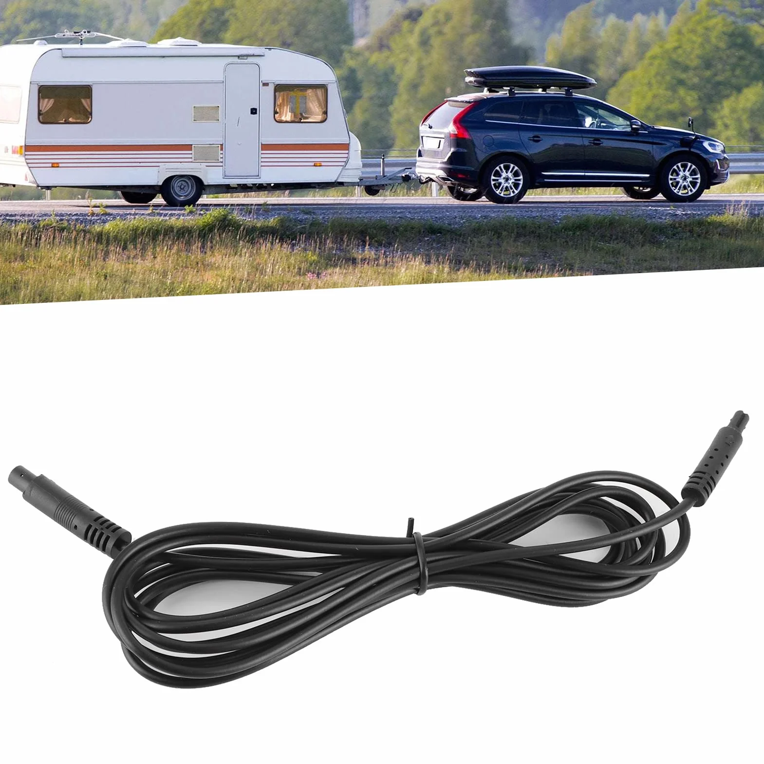 2 szt. 2.5m 4Pin Kamera do Deski Rozdzielczej Samochodu Przedłużacz Widok z Tyłu Kamera Cofania Przedłużacz Przewodu do 12V 24V Ciężarówka Przyczepa Kempingowa