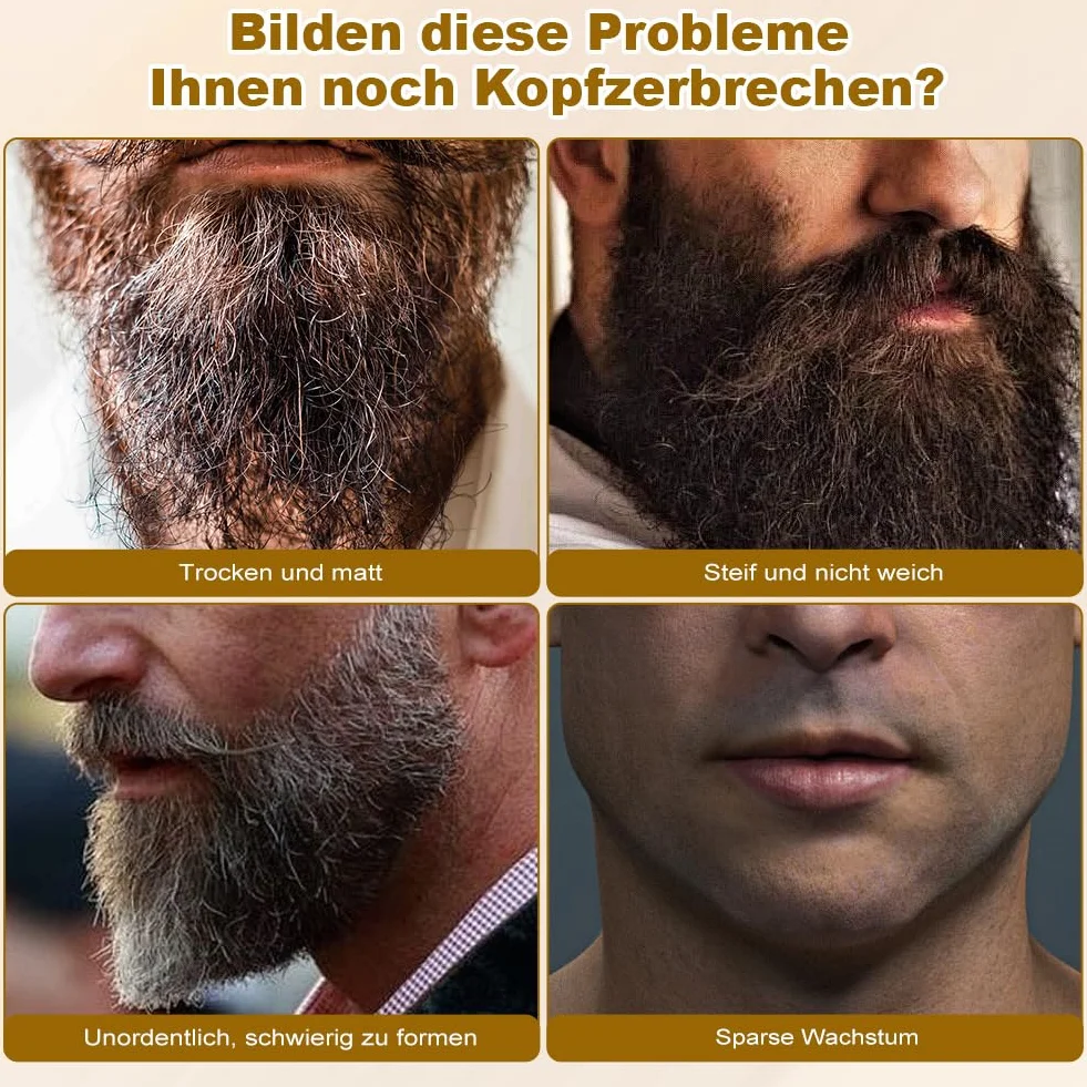 Zestaw do porostu brody z derma rollerem, serum i olejkiem
