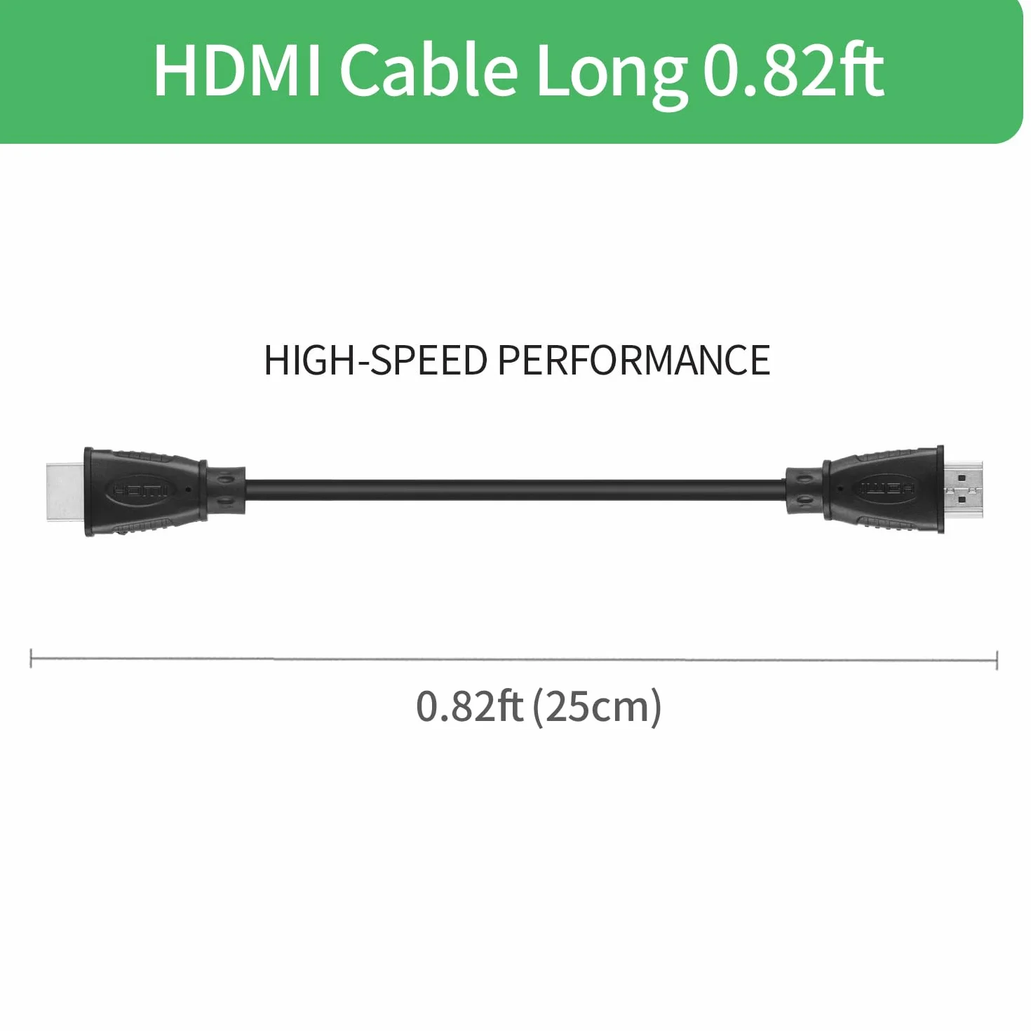 Zestaw 2 kabli HDMI 4K Ultra High Speed 0,25 m, OD 5,0 mm