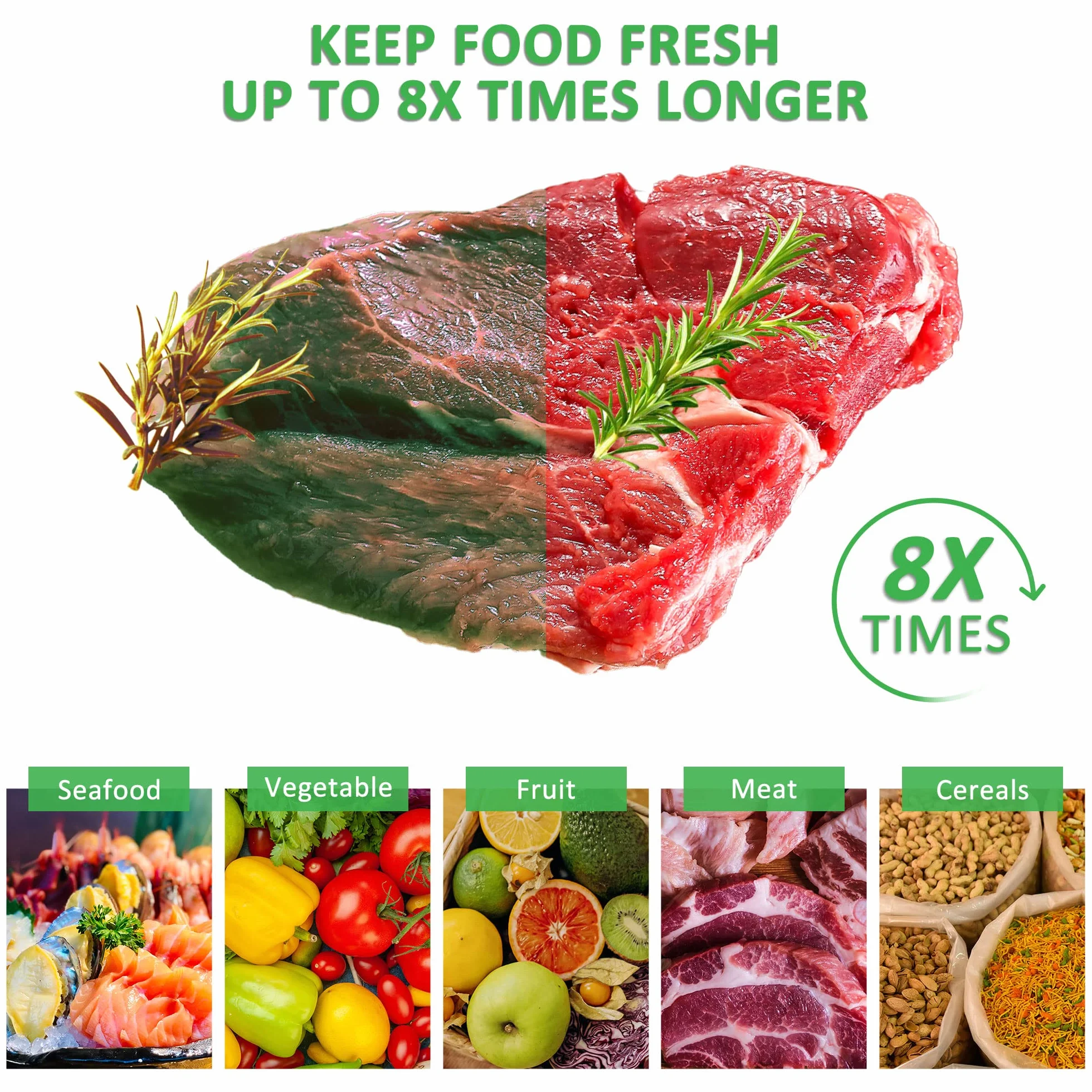 KitchenBoss Worek próżniowy do żywności 3 rolki 28 x 500 cm nie zawiera BPA folia do zgrzewarki Sous Vide