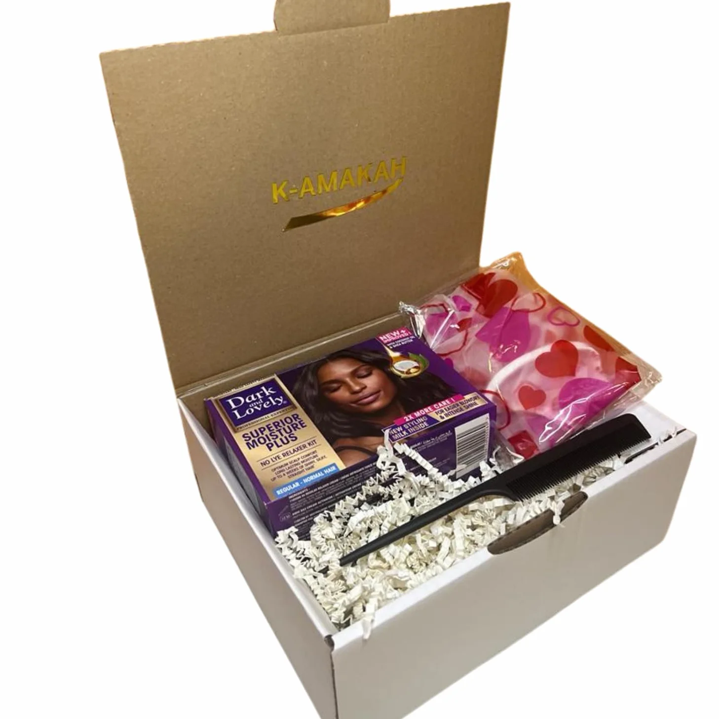Kamakah zestaw relaksacyjny do włosów – Comes with Comb and Showercap odpowiedni dla ciemnych i uroczych włosów normalnych | Achieve Gorgeous, Silky Hair at Home