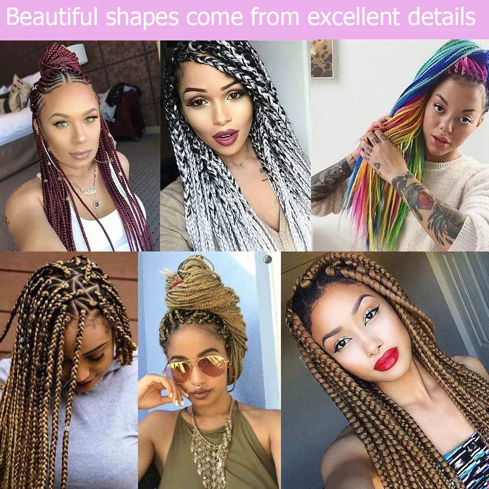 Przedłużanie warkoczy Afrykańskie warkocze Żółte sztuczne długie sztuczne włosy plecione 60 cm Jumbo Braids 1 100 g szydełkowy skręt piękno