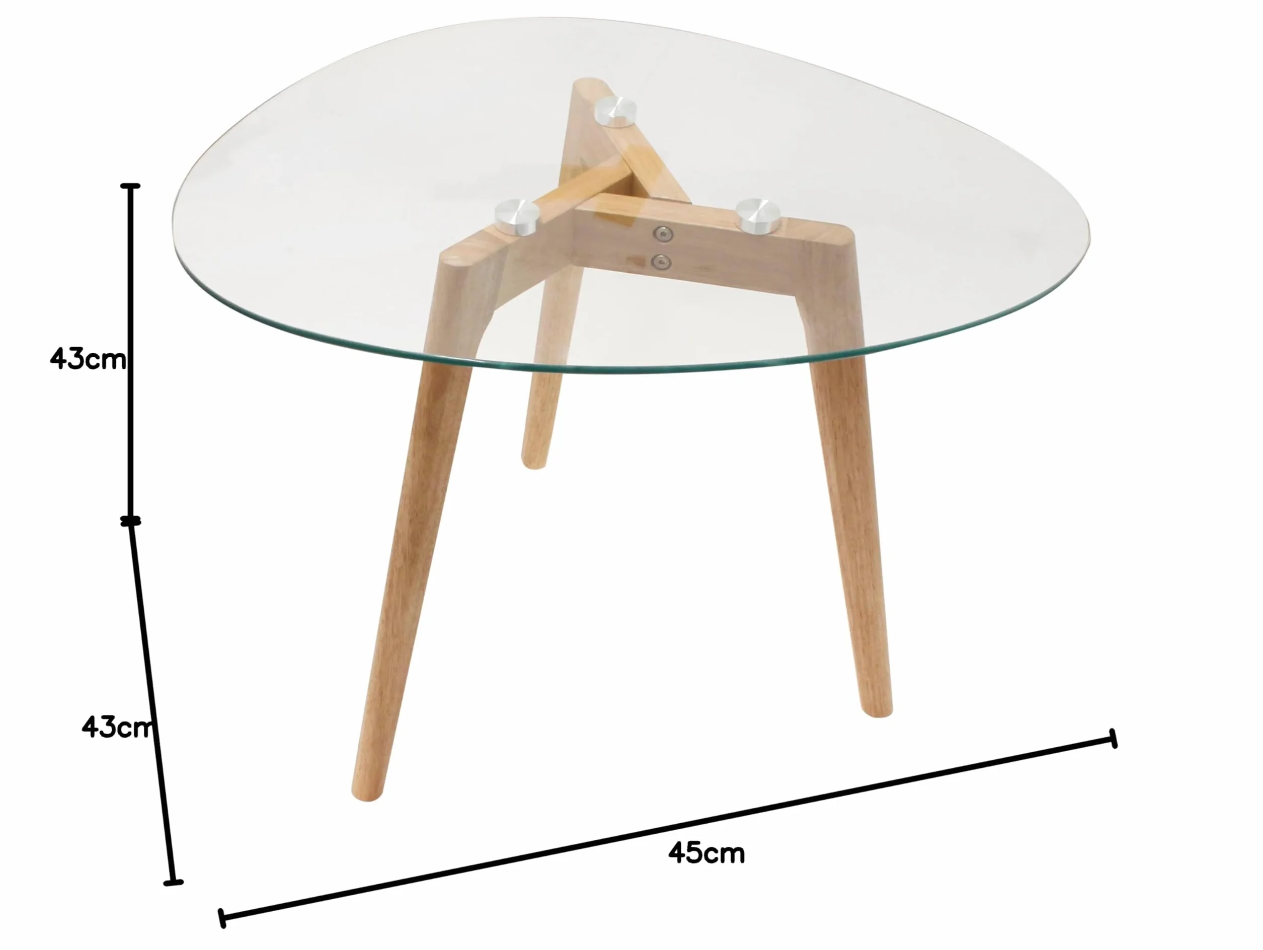 THE HOME DECO FACTORY Mesas Nido de Madera 2 sztuki 60 x 45 x 43 cm