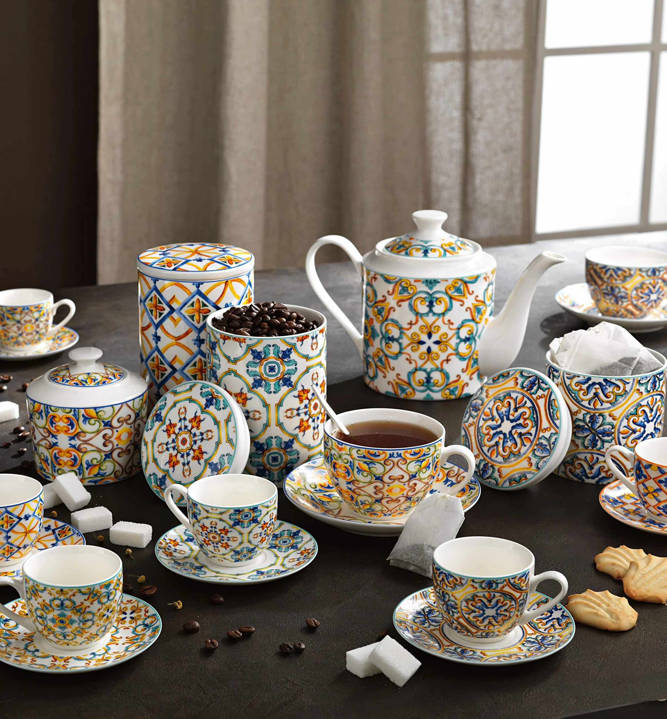 Brandani dzbanek do herbaty z porcelany kostnej 26 x 13 x 16,5 cm