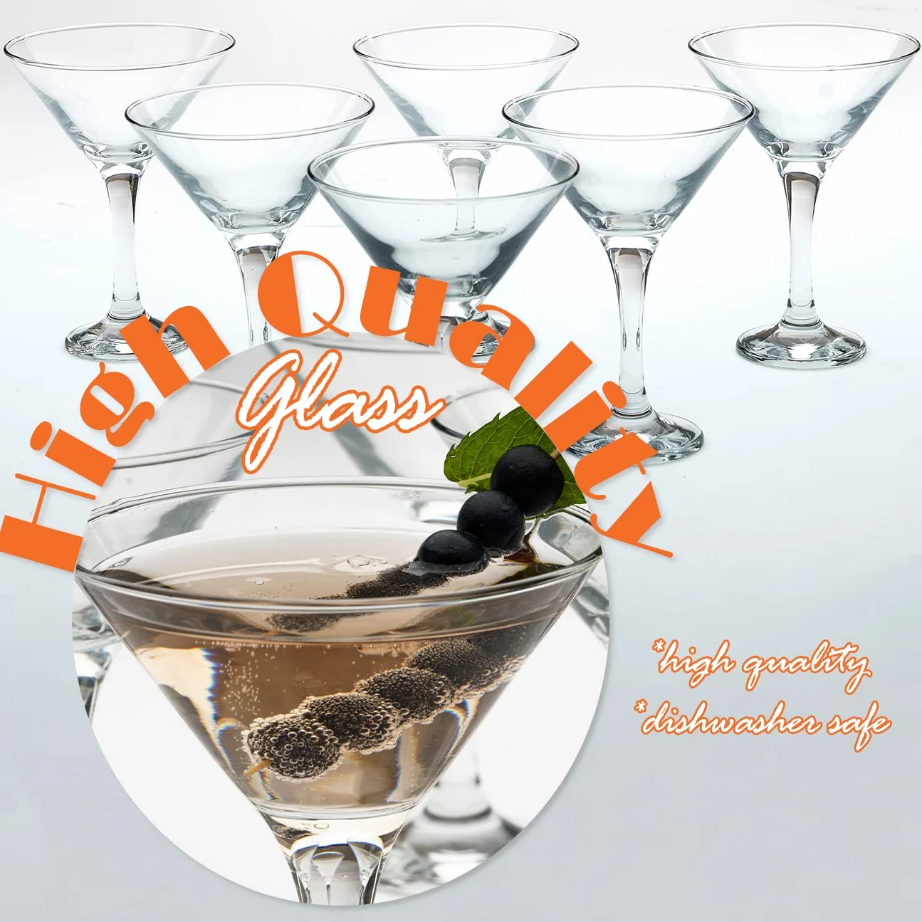 Zestaw 2 szklanek do Martini 175 ml kieliszki do koktajli